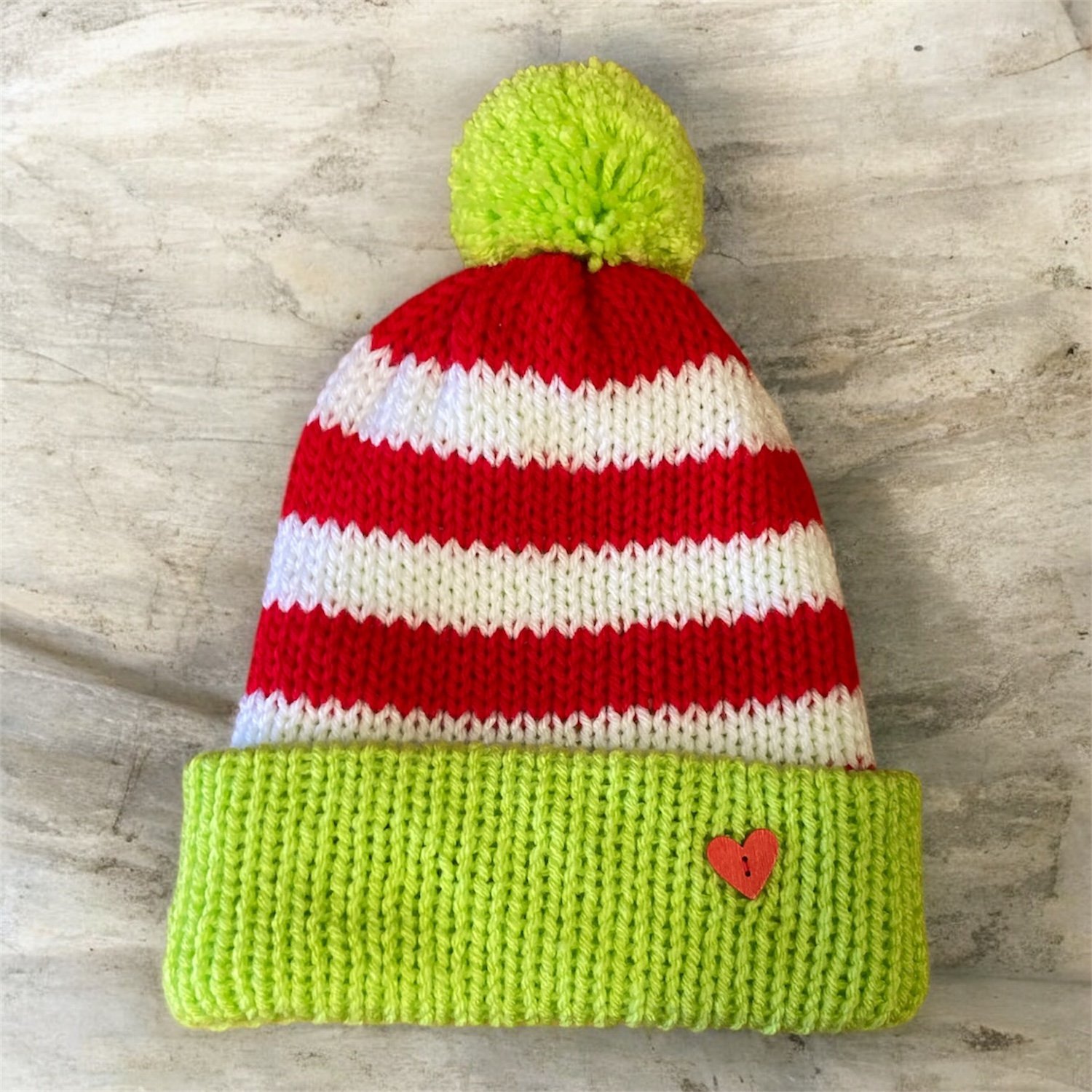 Grinch-Inspired Knit Hat