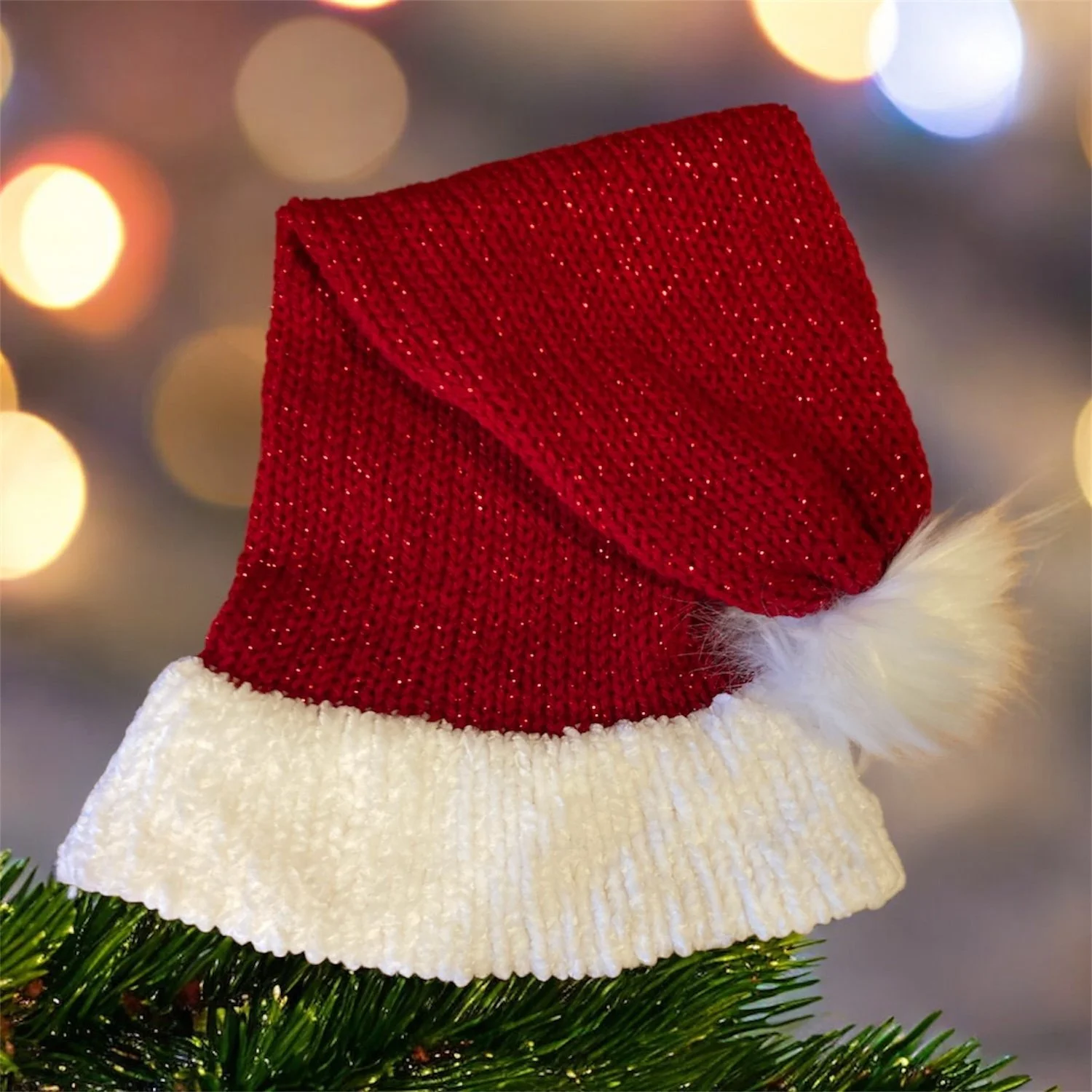 Handmade Knit Santa Hat