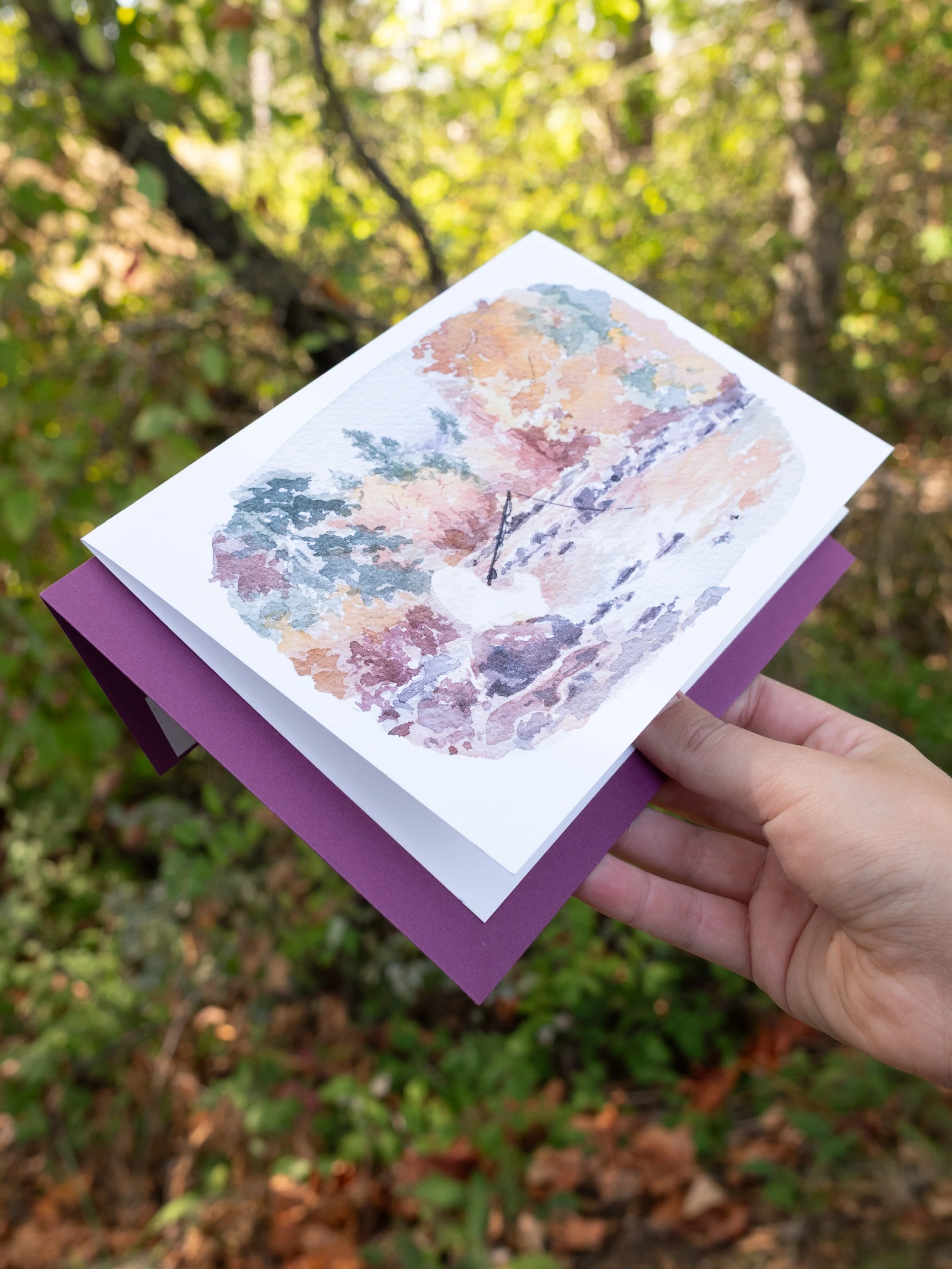 Ghostly PNW -  Row River A7 Greeting Card