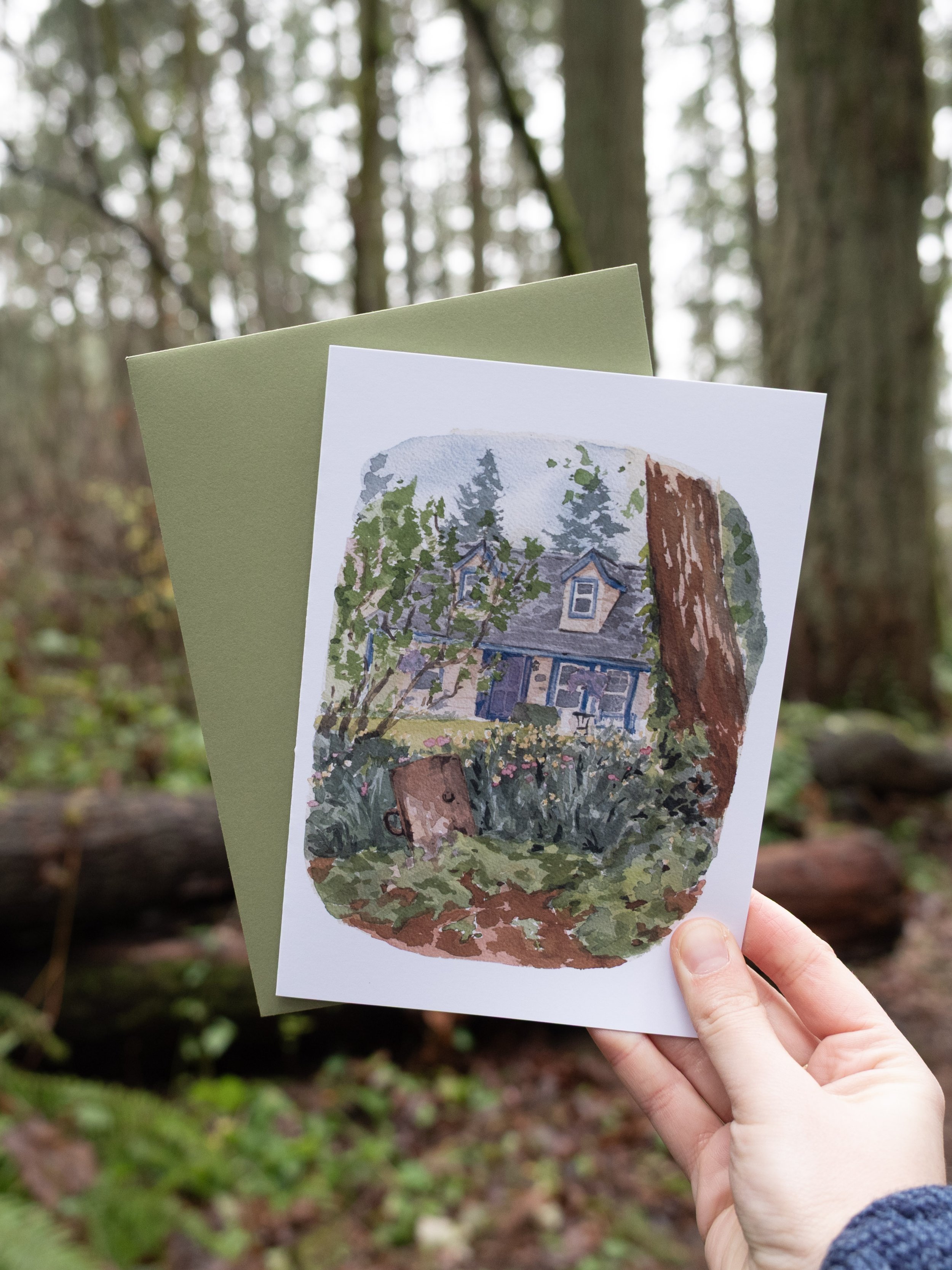 A Peak of Spring at Home Greeting Card