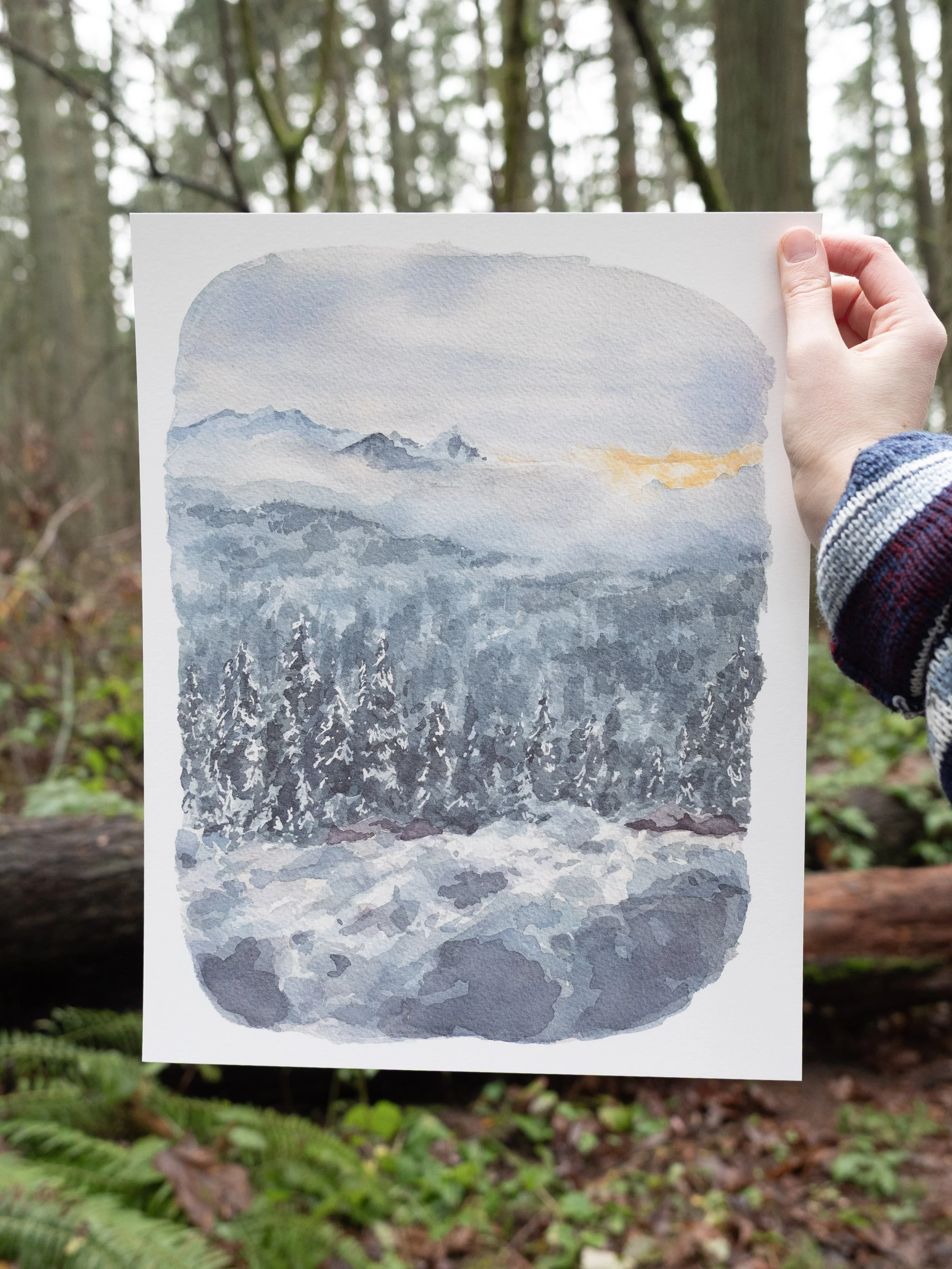 Sunset over Diamond Peak Art Print