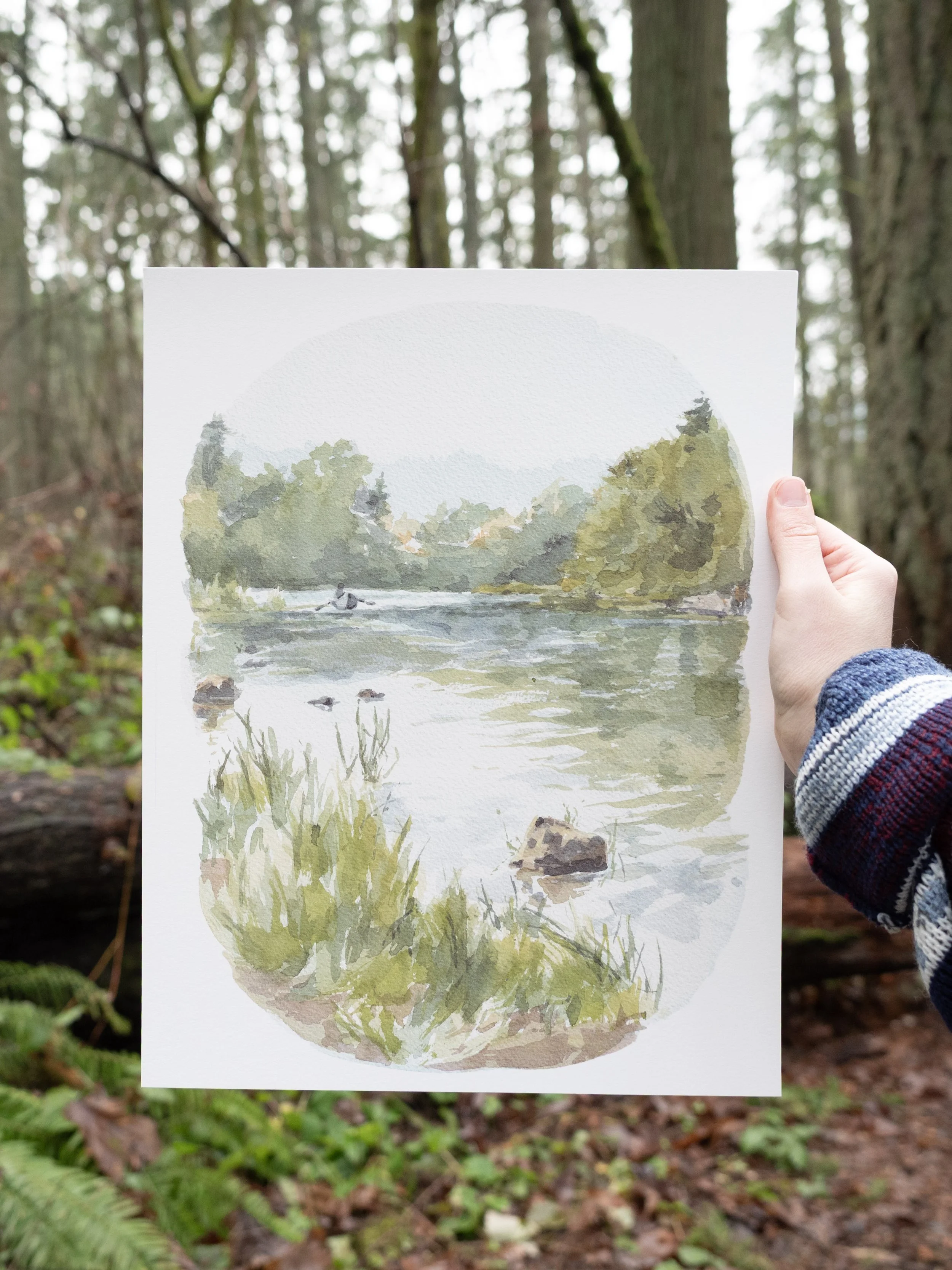 Golden Rays of River Forks Art Print