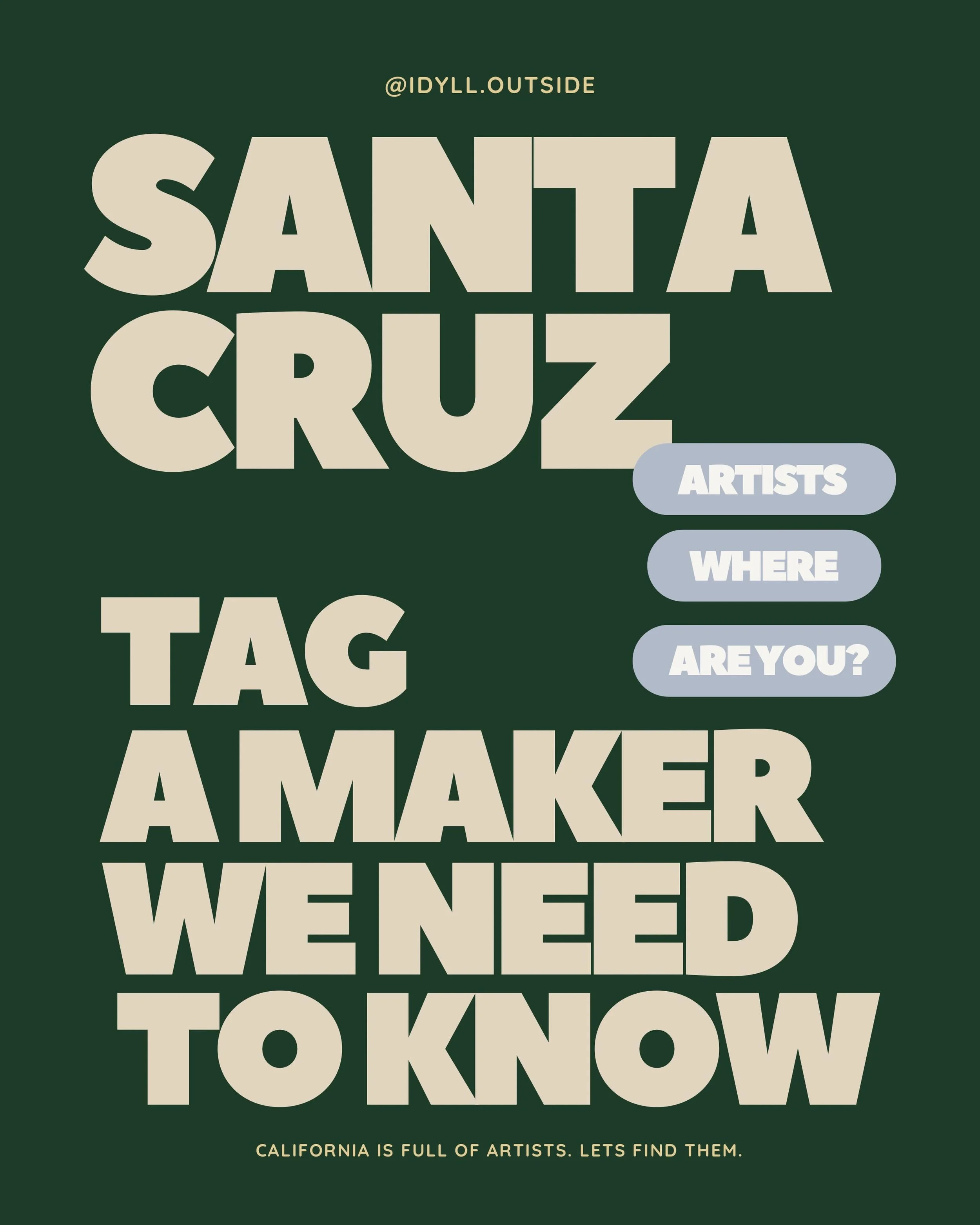 california is full of makers. we&rsquo;re on a mission to find them.
city by city, we&rsquo;re looking for the artists, ceramicists, designers, painters, weavers, jewelers, woodworkers, and every creative soul in between who is living and working and