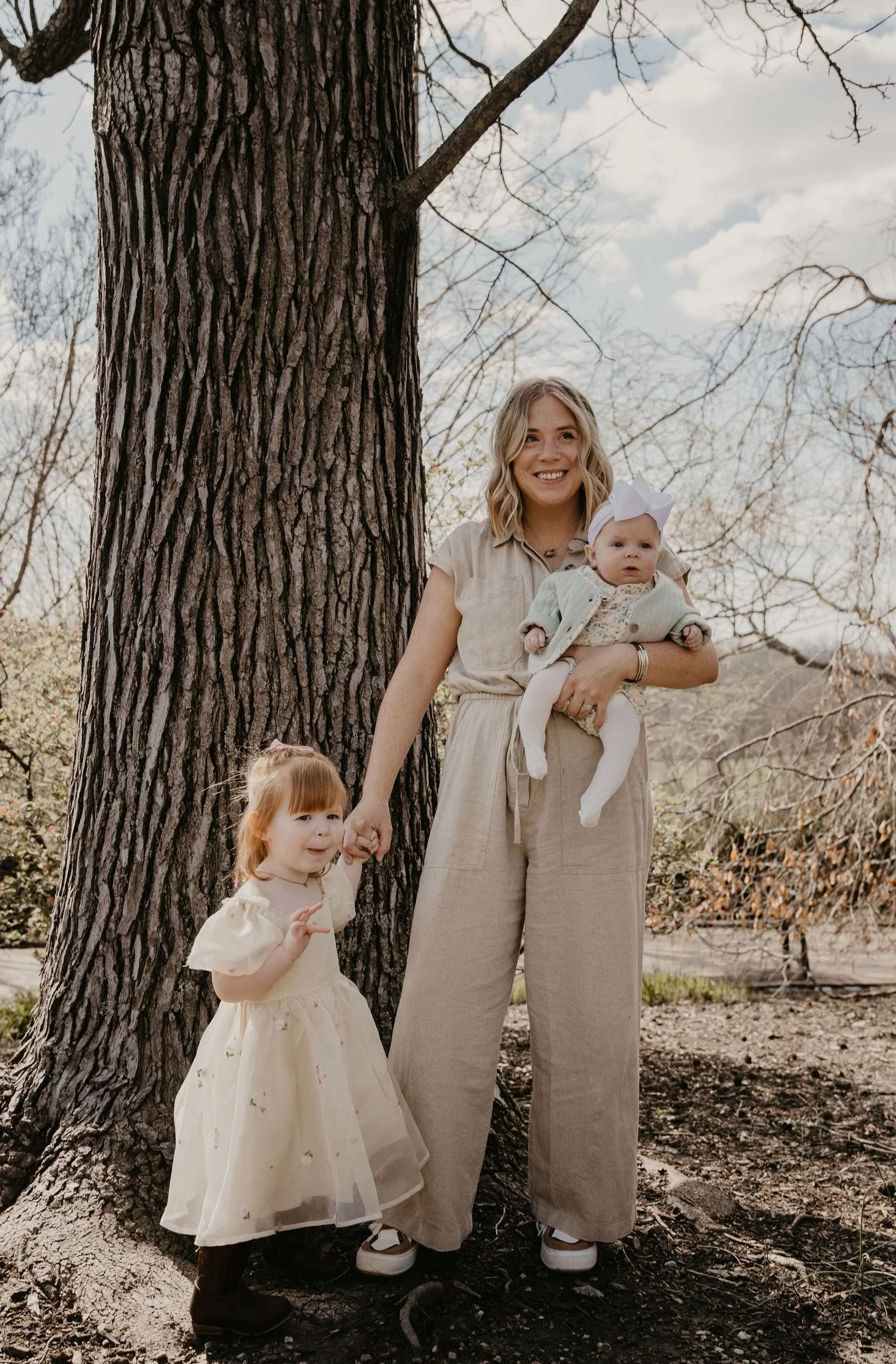 Mother with her two children, one autistic, inspiring the mission of the foundation.