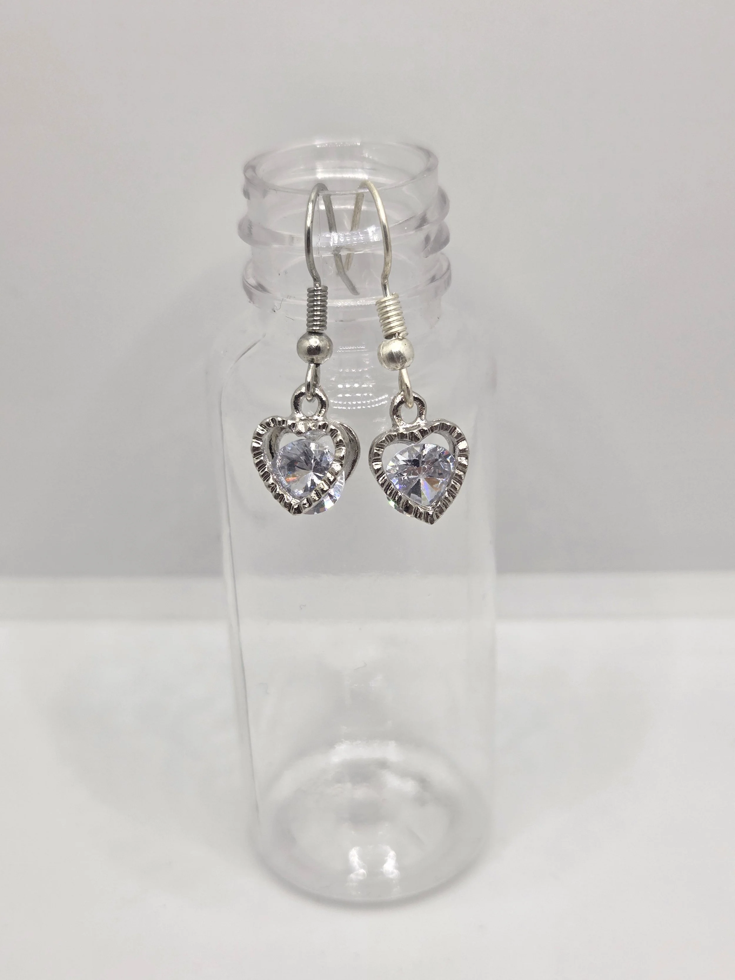 Gemstone Heart Earrings