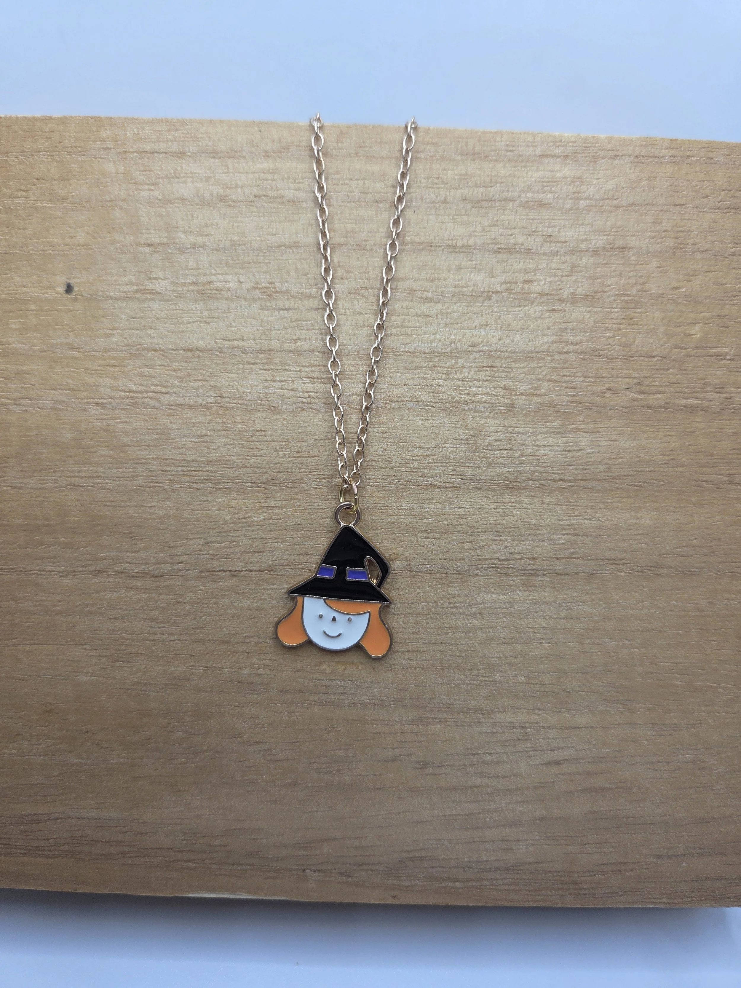 Cartoon Witch Face Necklace