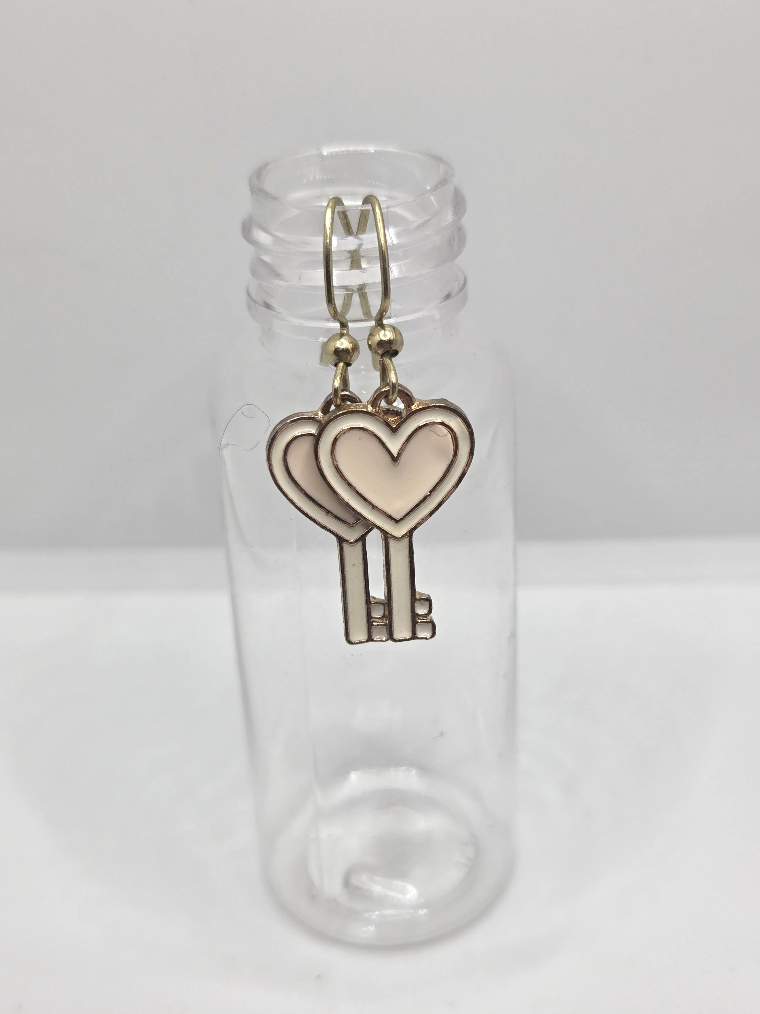 Heart Key Earrings