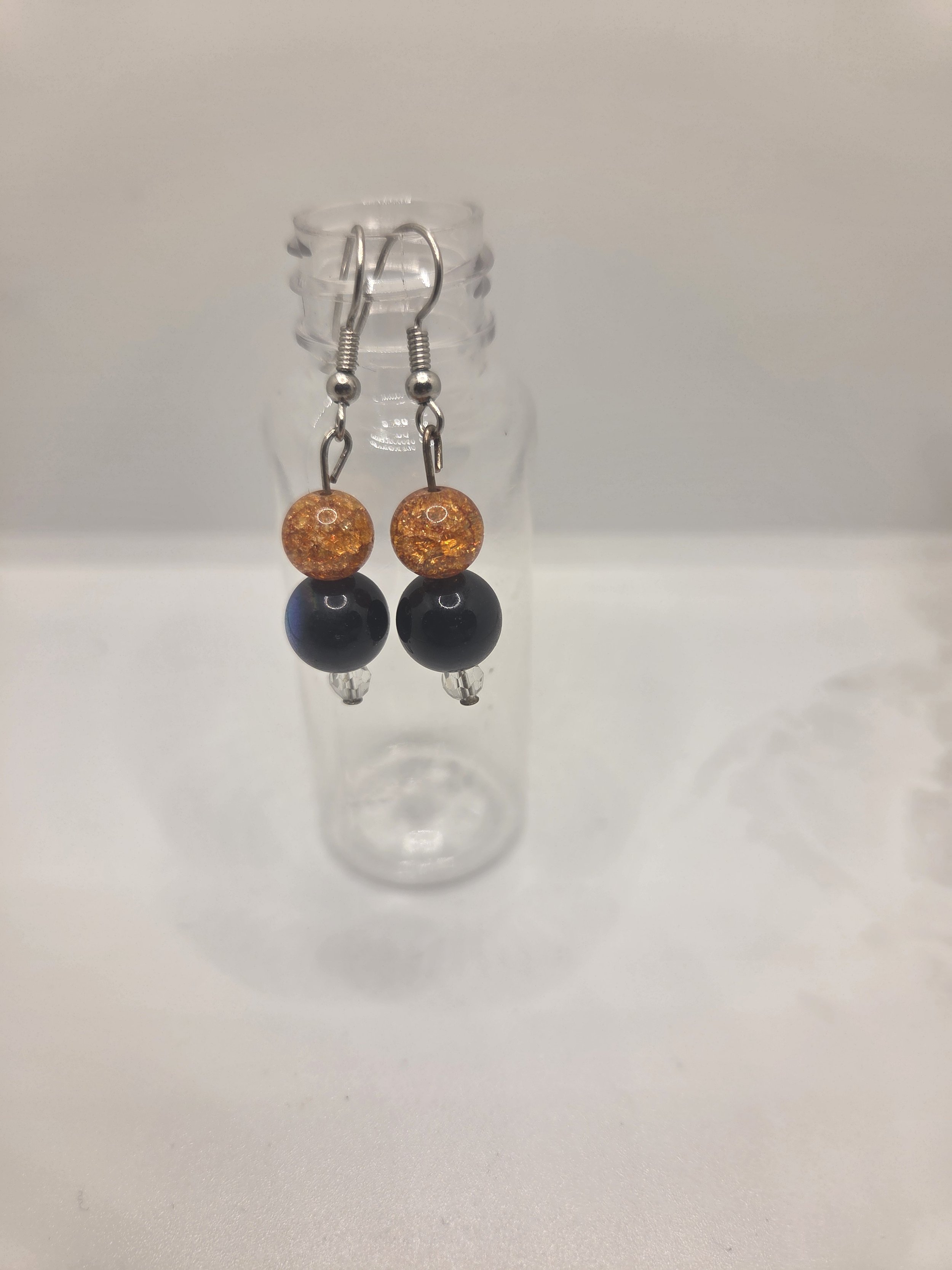Black and Orange Earrings