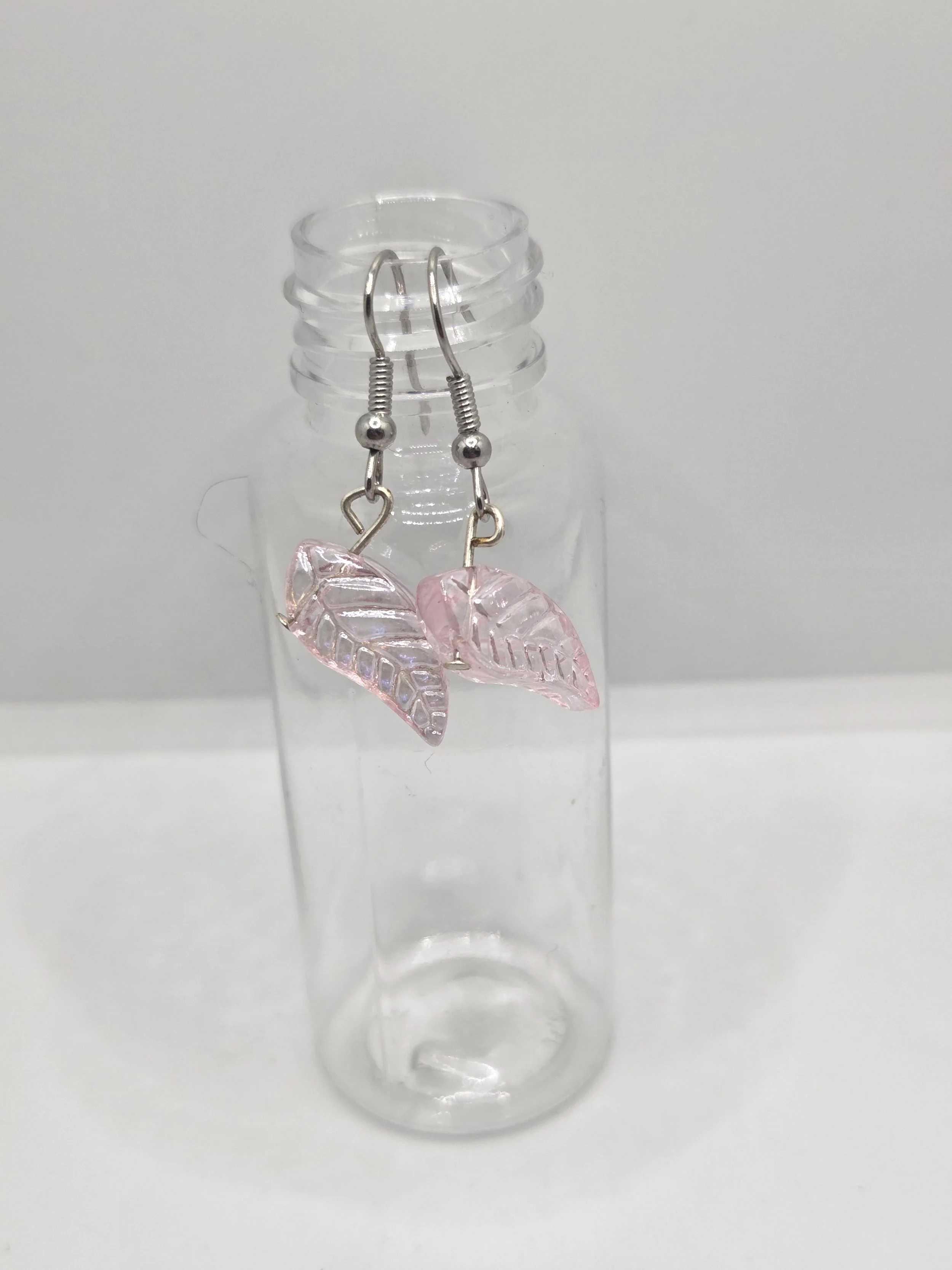 Pink Feather Earrings