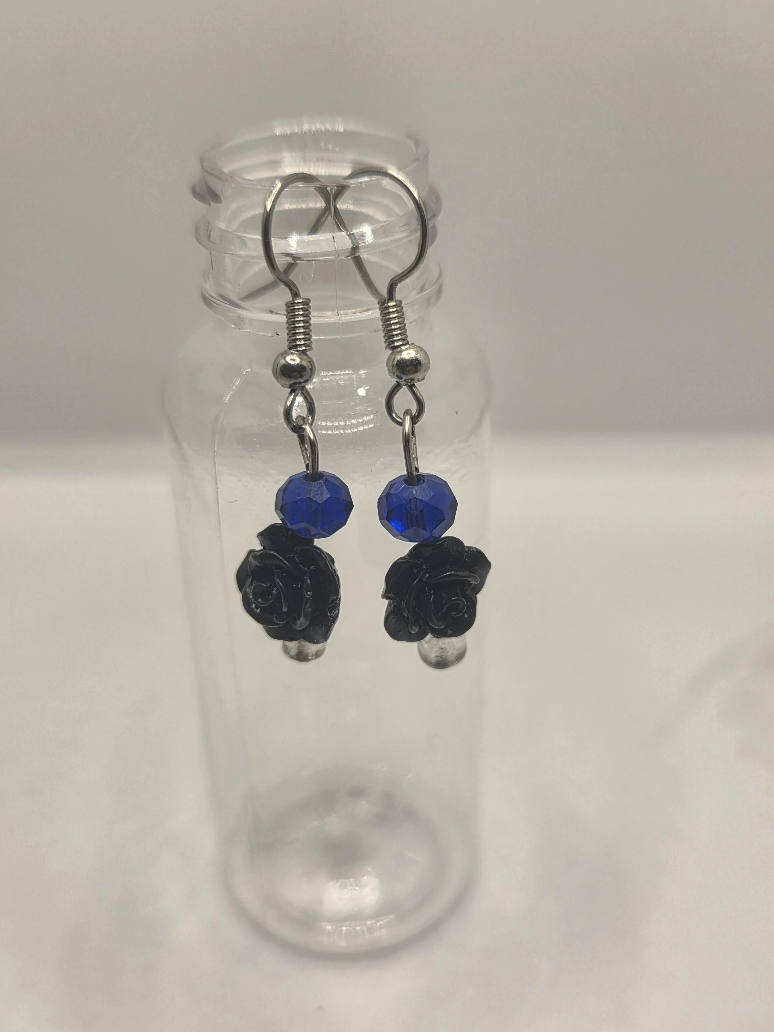 Black Rose Earrings