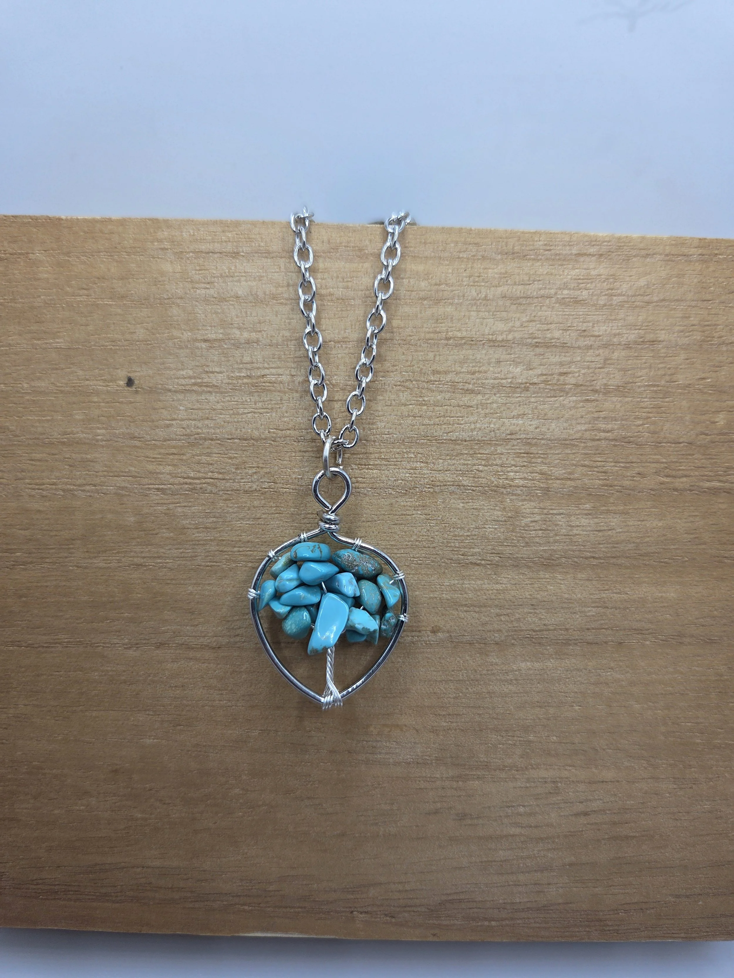 Turquoise Wire Wrapped Necklace