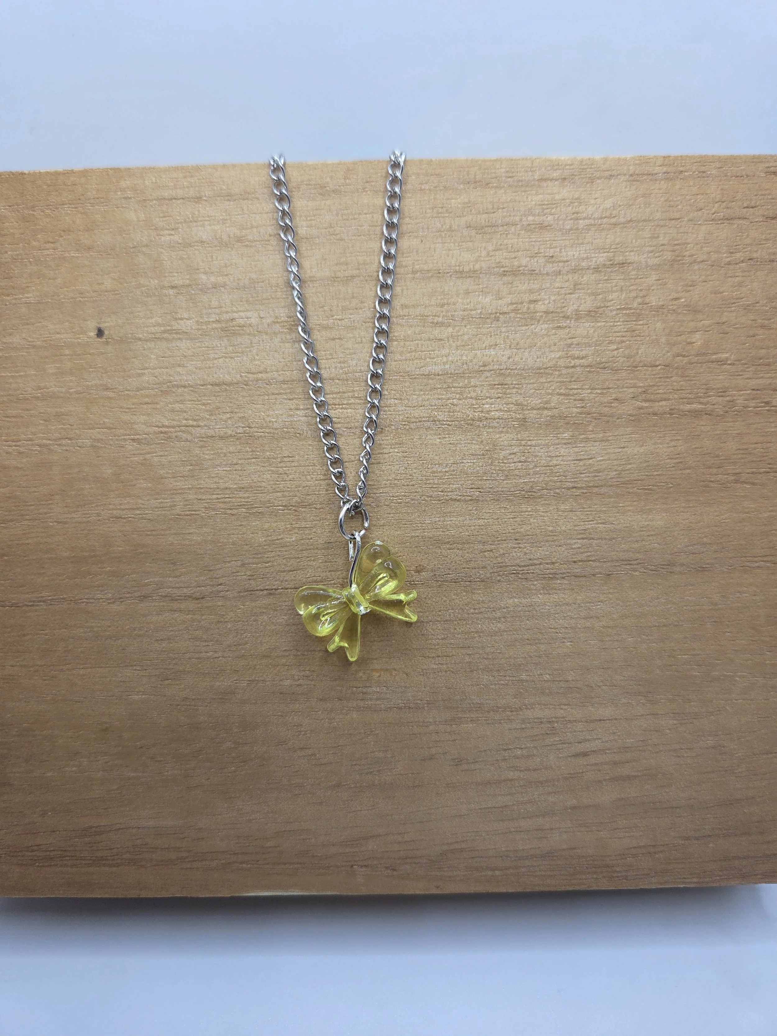 Yellow Bow Necklace