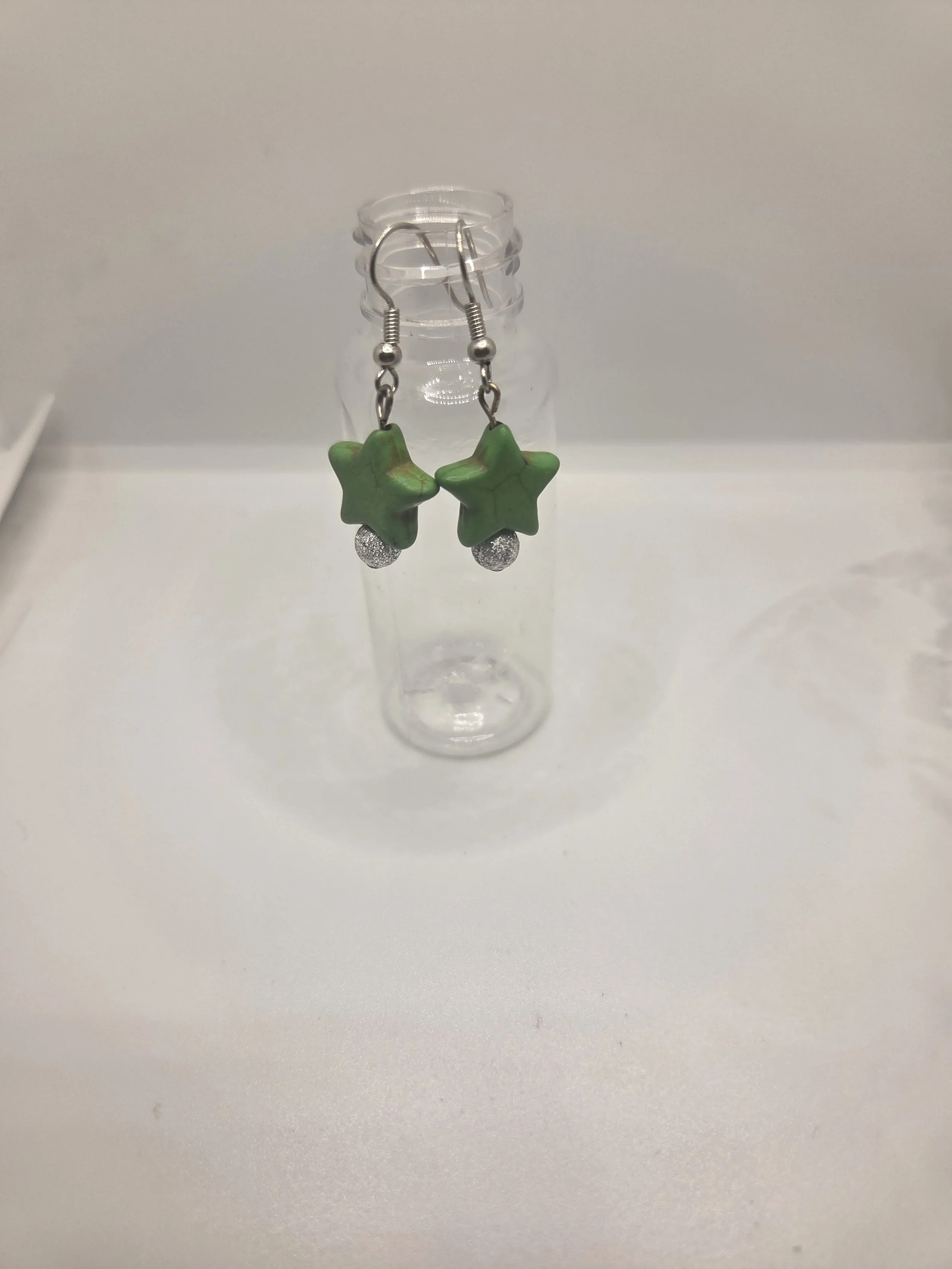 Green Star Earrings
