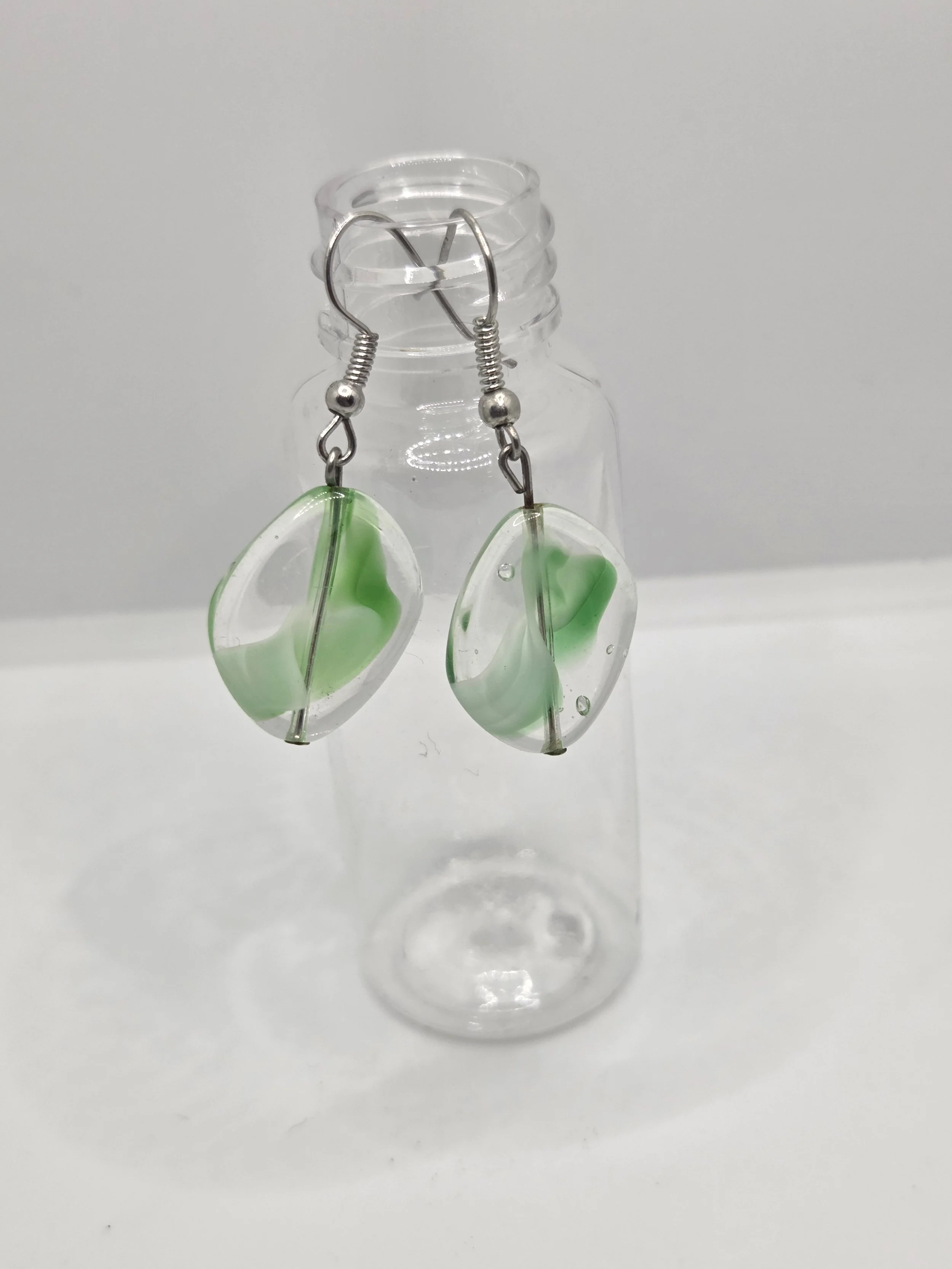 Green Wave Earrings