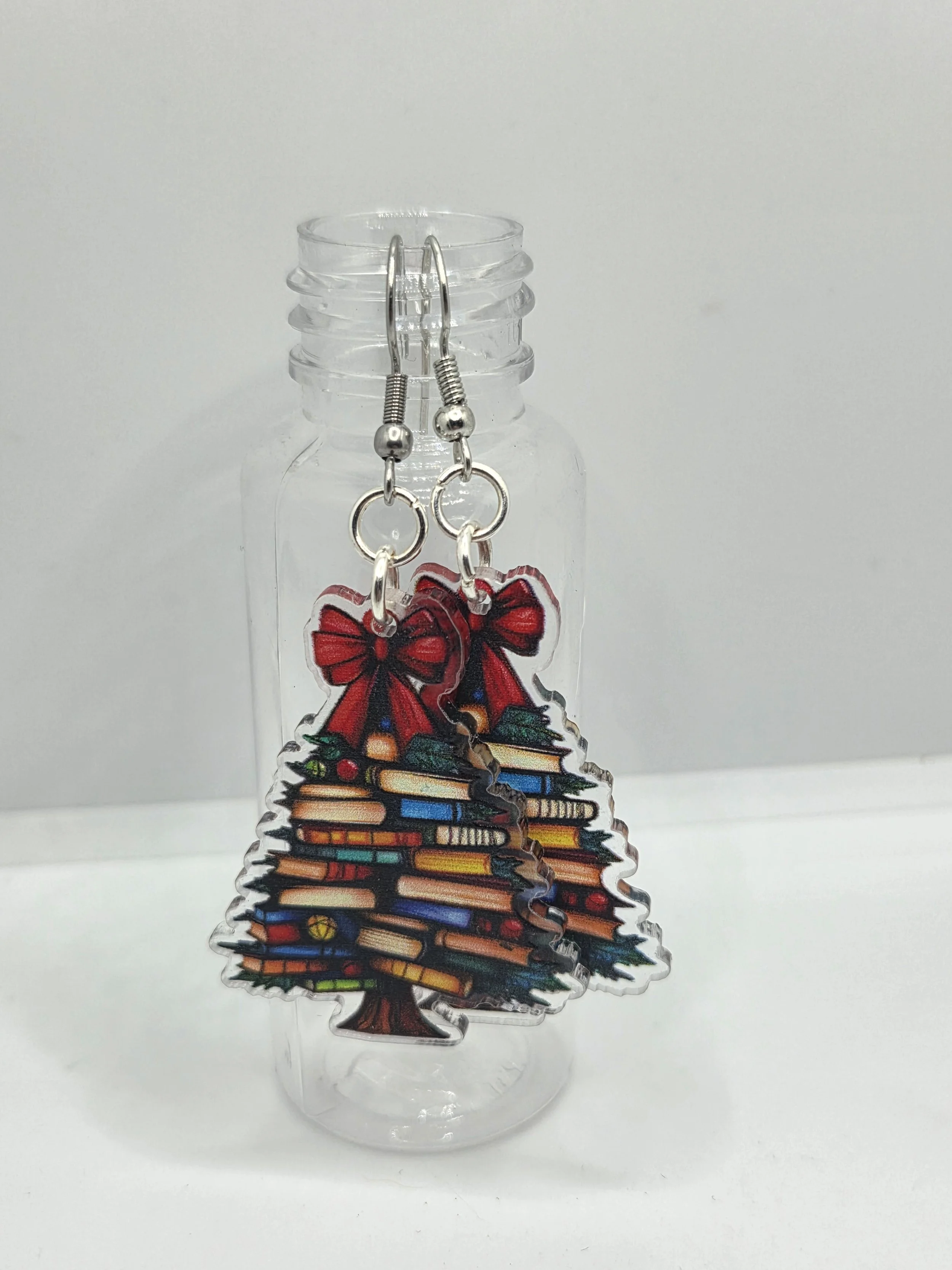 Christmas Book Tree Earrings