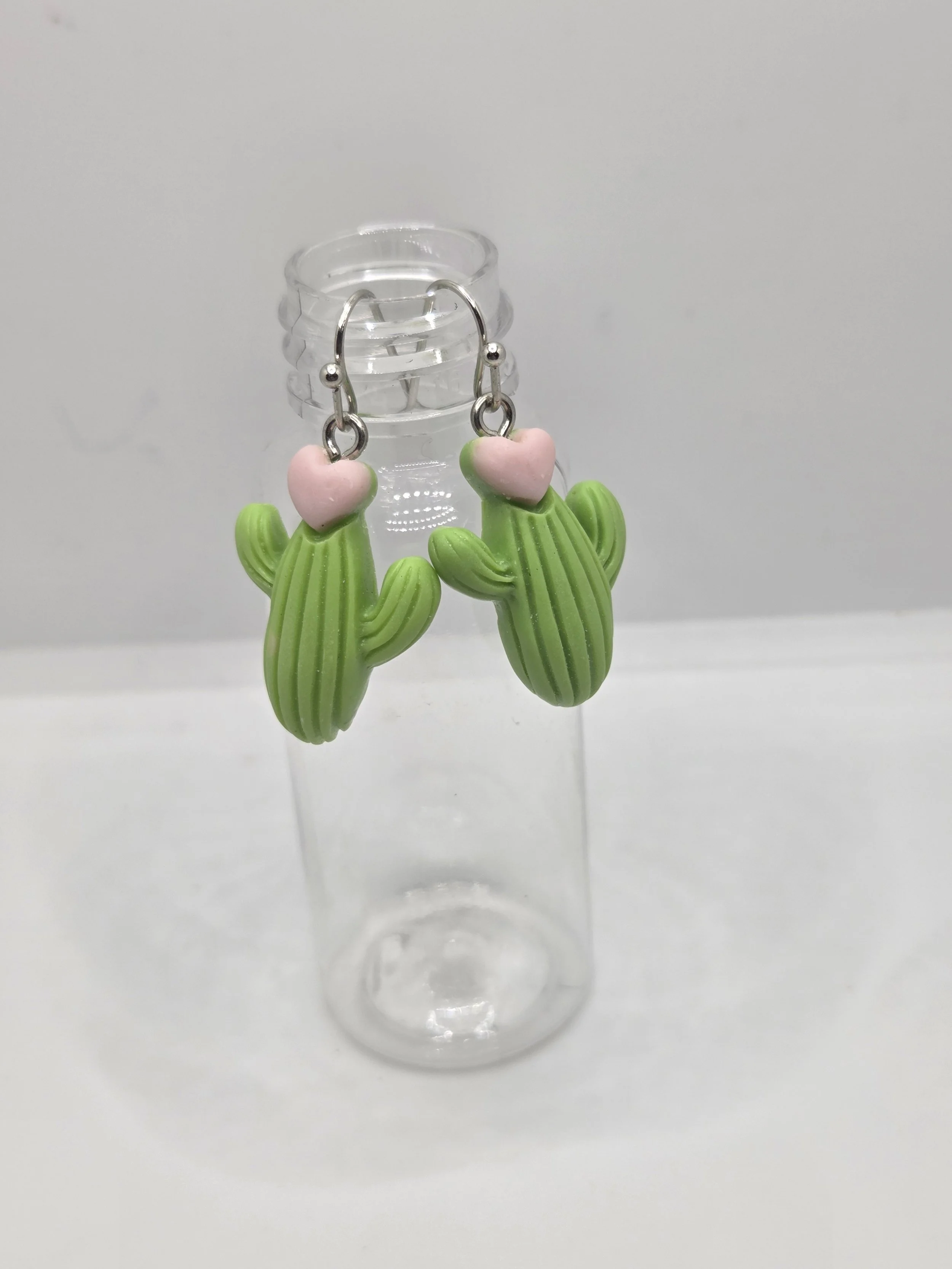 Flowering Heart Cactus Earrings