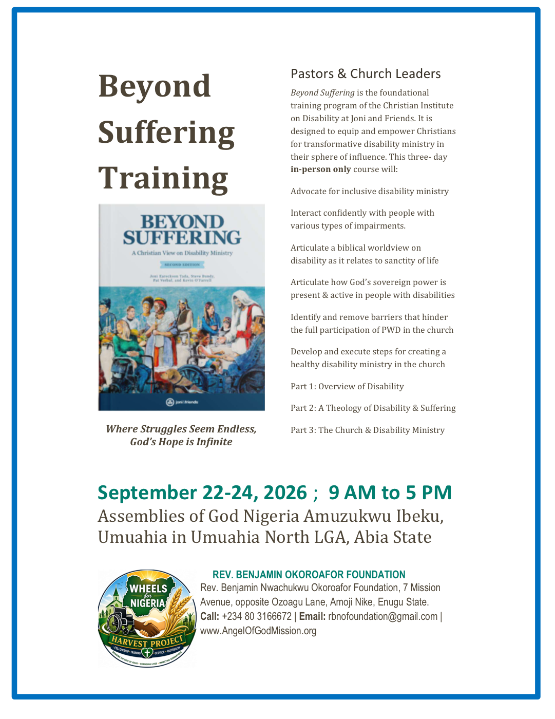 Beyond Suffering Training - Nigeria