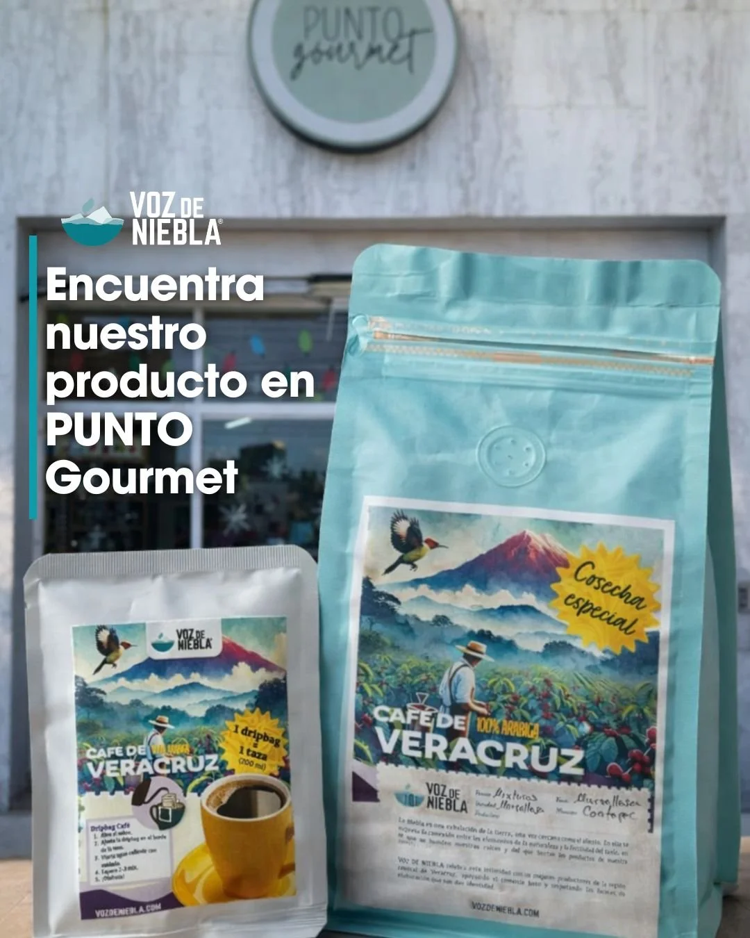 ☕✨ El sabor de Veracruz ahora m&aacute;s cerca de ti.
Encuentra nuestro caf&eacute; Voz de Niebla en PUNTO Gourmet y disfruta de una experiencia &uacute;nica en cada taza 🌿🌄
🌱 100% ar&aacute;bica
🌟 Cosecha especial
💛 Aroma y sabor que enamoran
P
