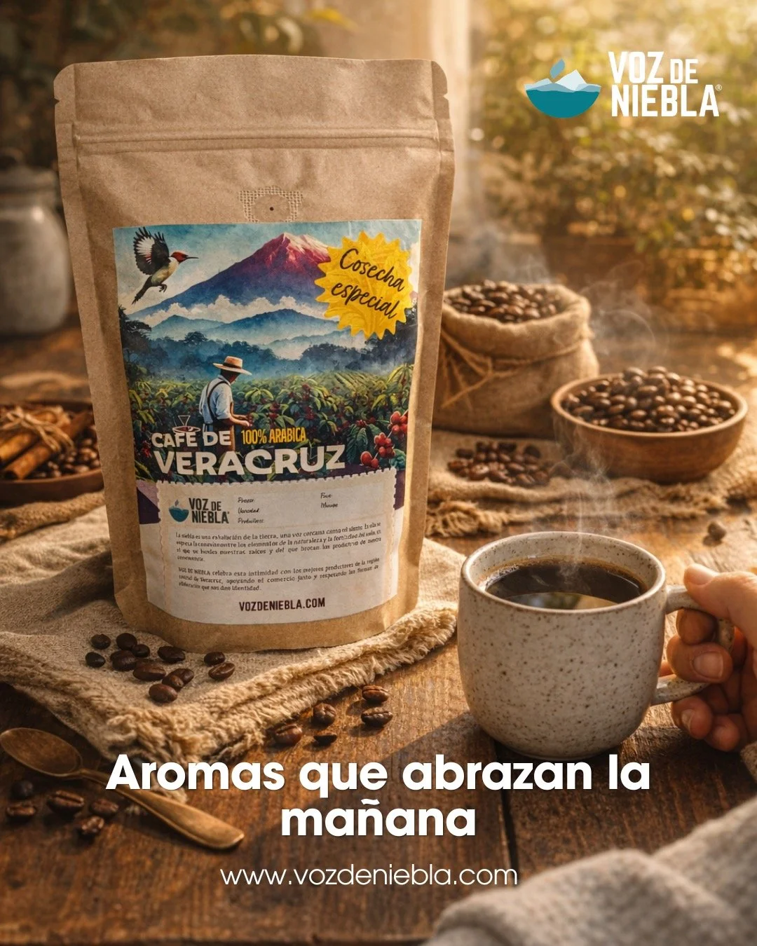 Aromas que abrazan la ma&ntilde;ana&hellip; y despiertan tus sentidos.
Disfruta cada sorbo de nuestro Caf&eacute; de Veracruz, una cosecha especial que combina tradici&oacute;n, calidad y el sabor aut&eacute;ntico que acompa&ntilde;a tus mejores mome
