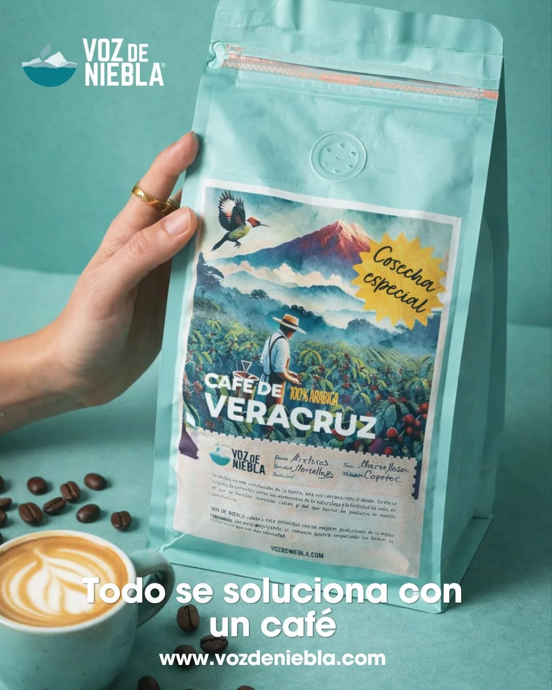 Hay momentos que solo necesitan una pausa&hellip;
y una buena taza de caf&eacute;. 🤍
Desde las monta&ntilde;as de Veracruz hasta tu taza,
cada sorbo de Voz de Niebla es aroma, tradici&oacute;n y ese abrazo que te hace empezar de nuevo. ☕🌿
Porque s&