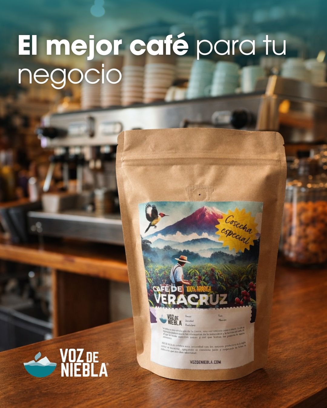 ☕✨ Haz que cada taza en tu negocio deje huella
El buen caf&eacute; no solo se sirve&hellip; se recuerda.
Ofrece a tus clientes sabor, aroma y calidad con Voz de Niebla, caf&eacute; de Veracruz 100% ar&aacute;bica. 🌿
Perfecto para:
☕ Cafeter&iacute;a