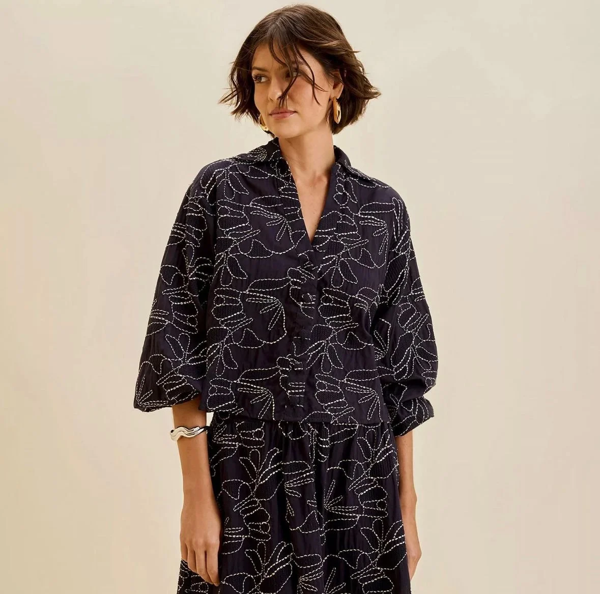 Camisa Bordada - Morena Rosa