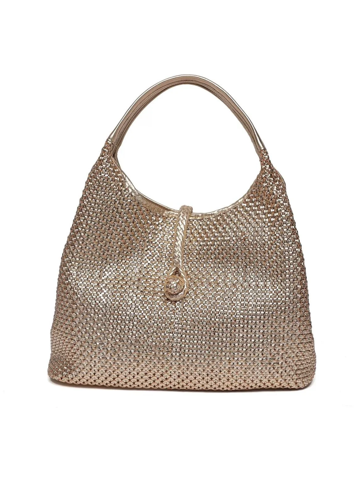 Bolsa Hobo Texturizada Dourada - Arezzo