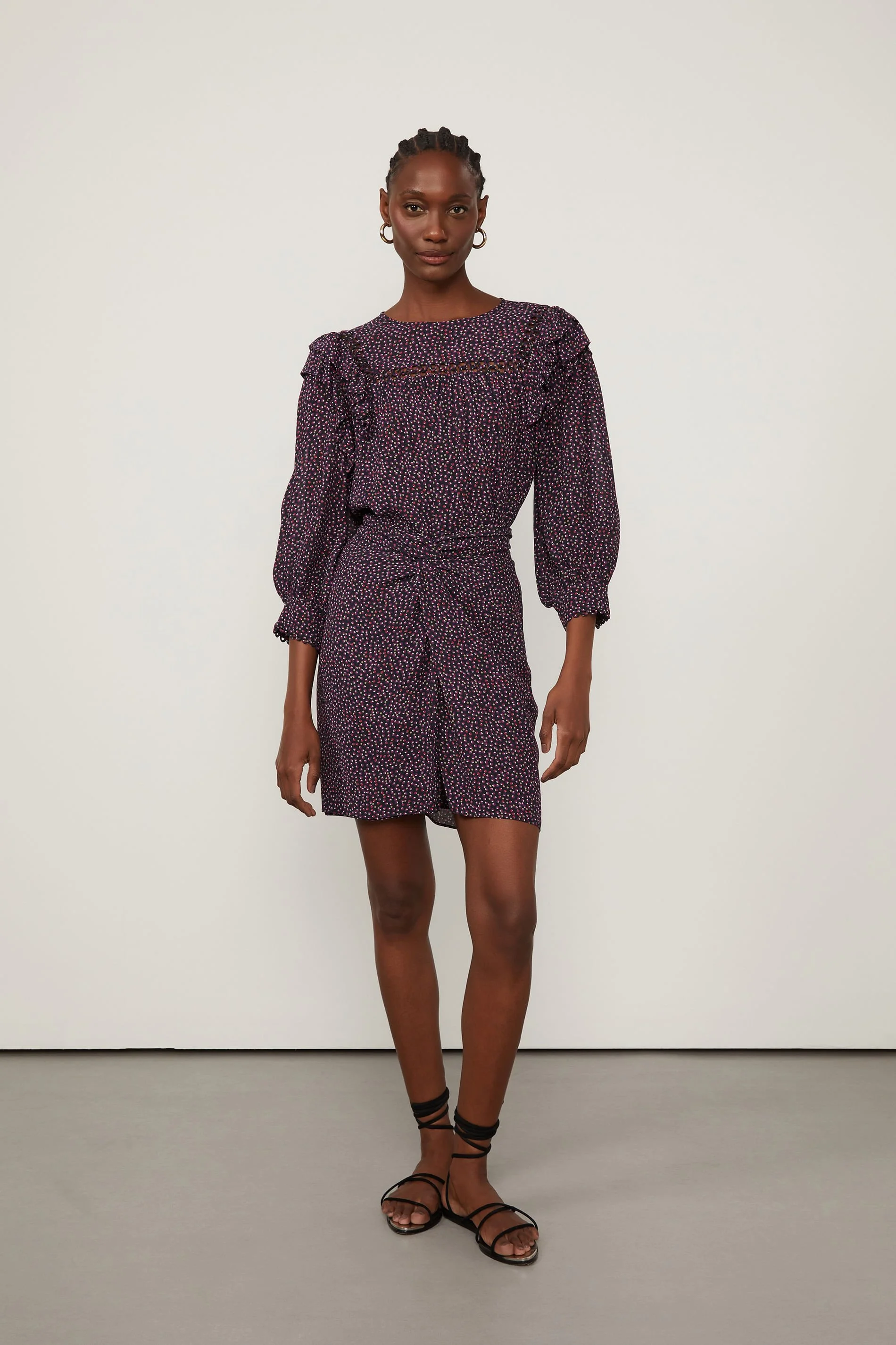 Saia estampada com torção - Animale