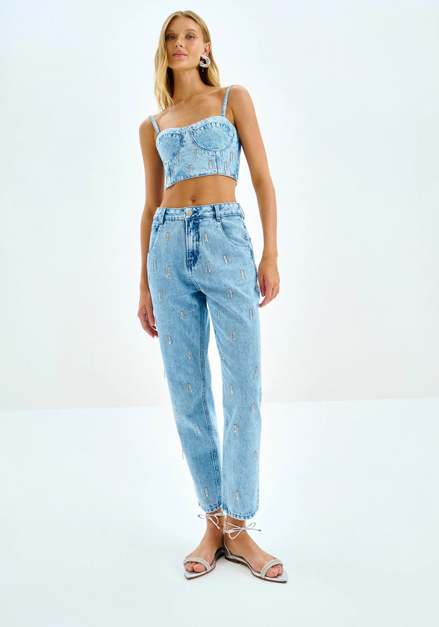 Calça jeans com strass - Lez a Lez