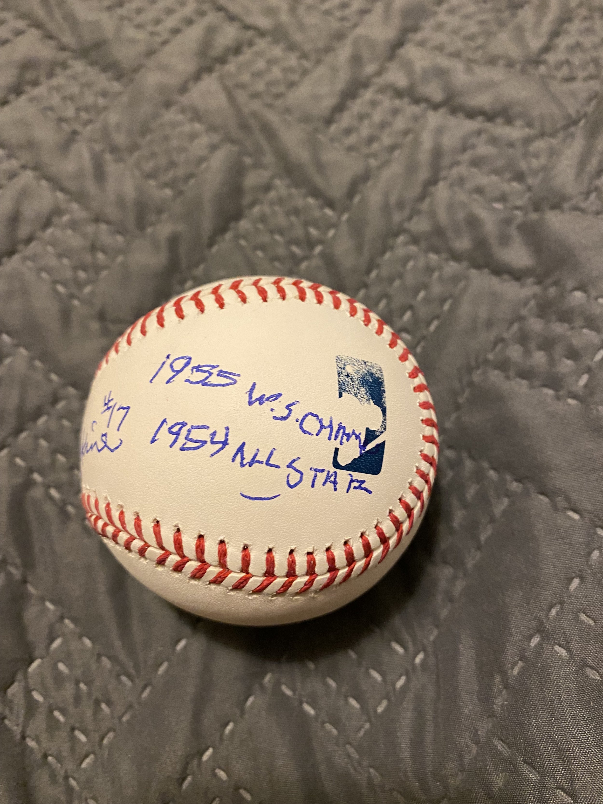 Carl Erskine Signed Baseball - Inscription 1.jpg