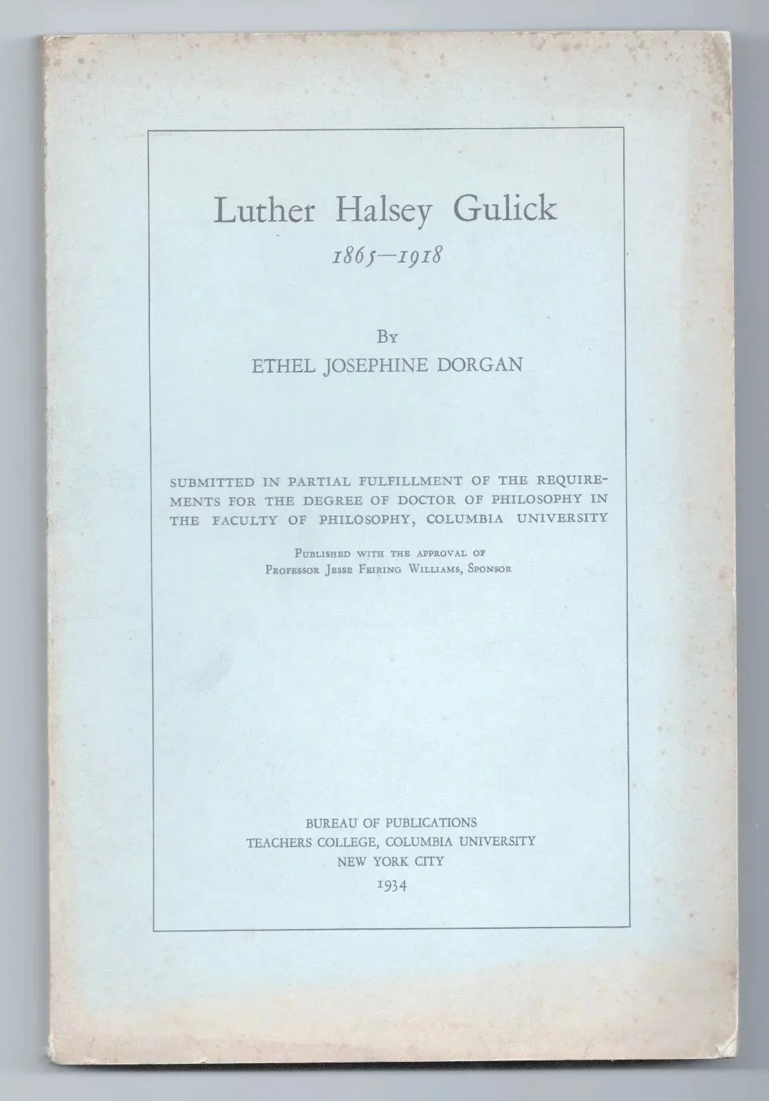 Biography of Luther Halsey Gulick