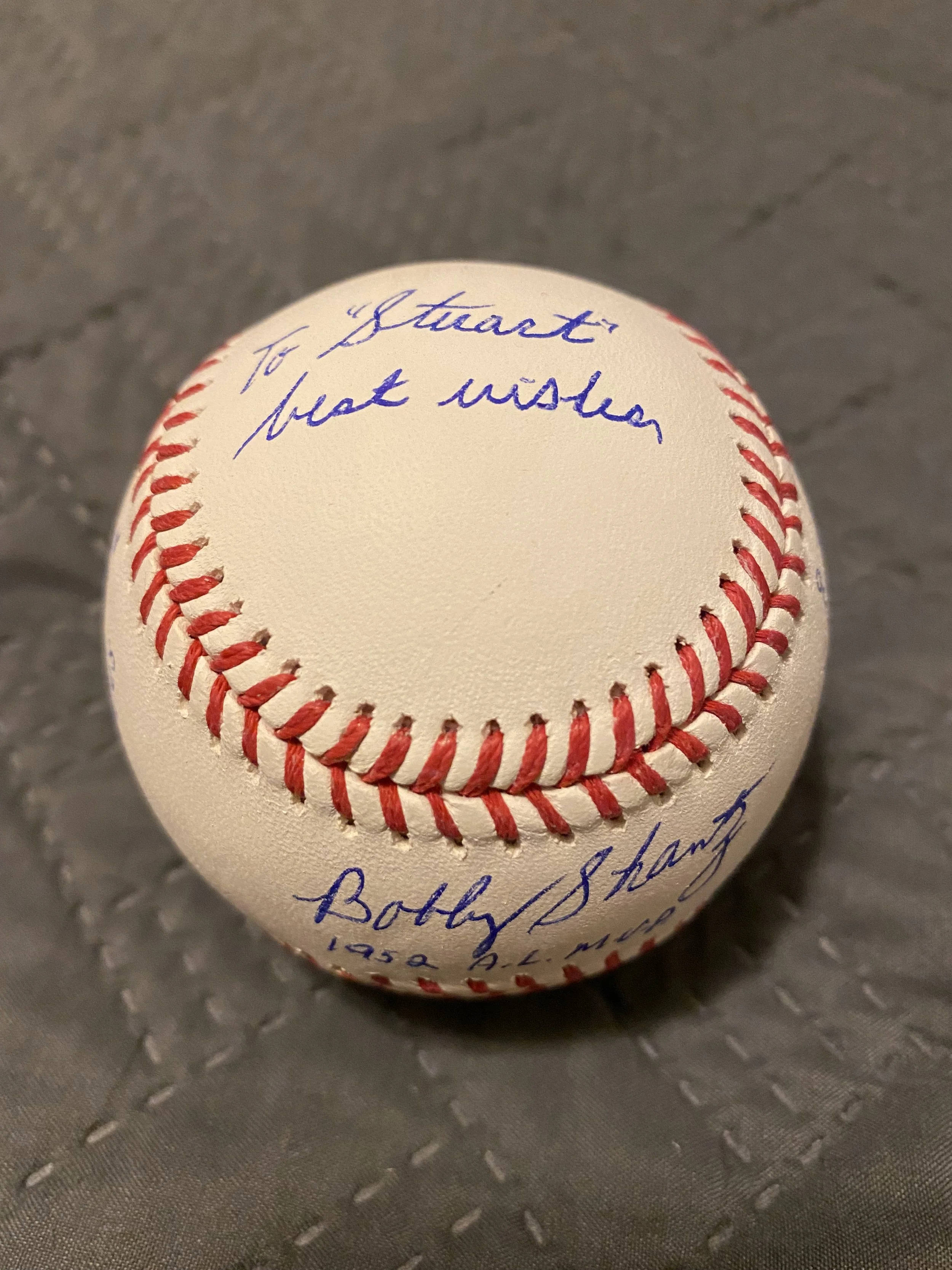 Bobby Shantz Signed Baseball - Inscription 4.jpg