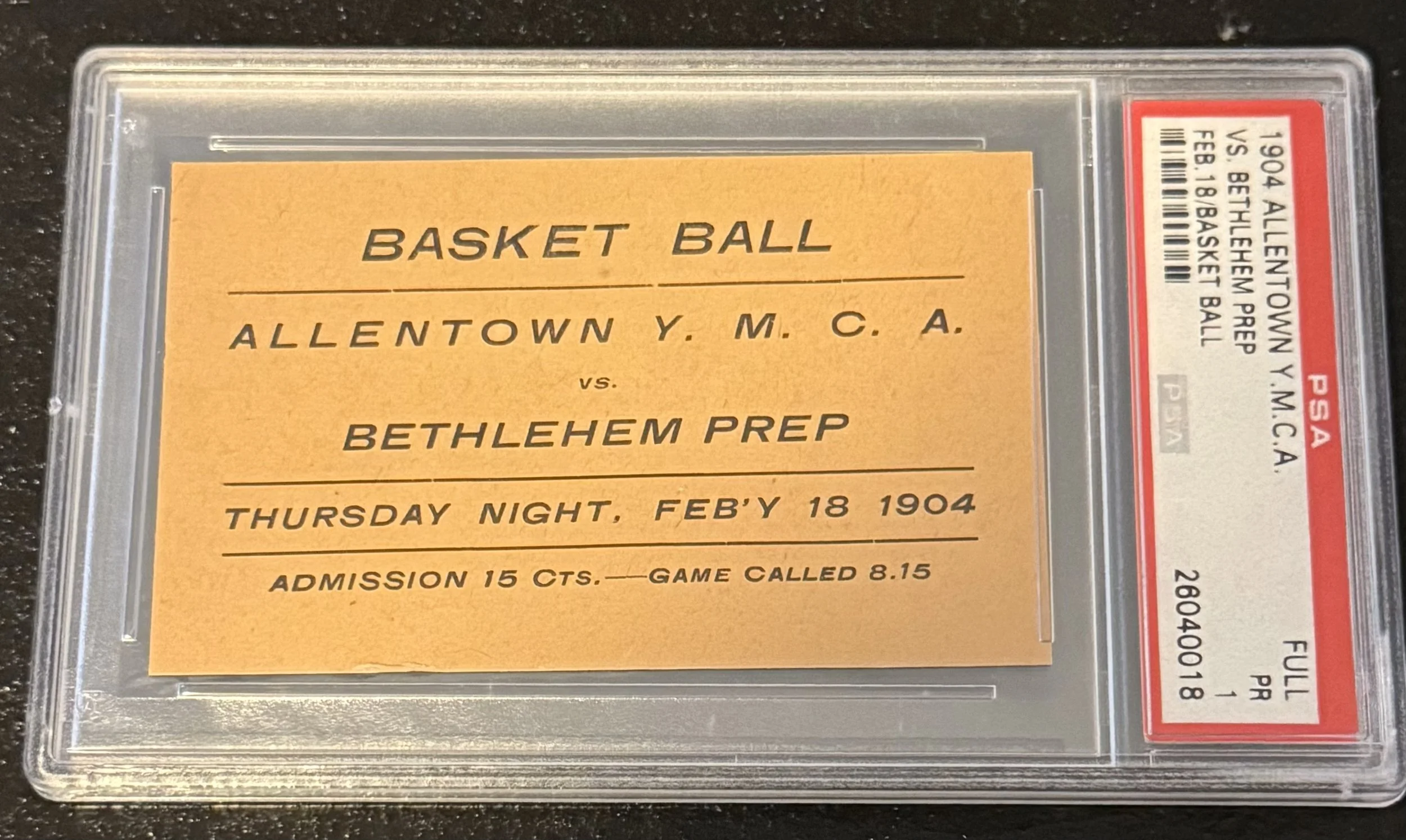 Basketball Ticket, 1904