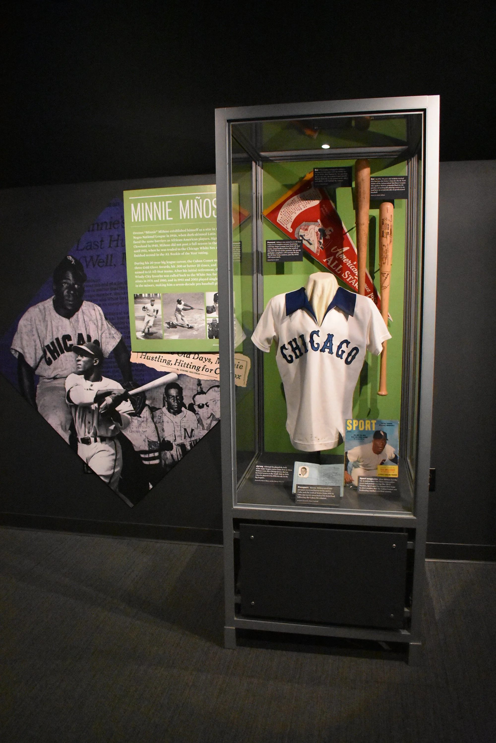 Minnie Minoso Passport on Display at Baseball HOF (1).JPG