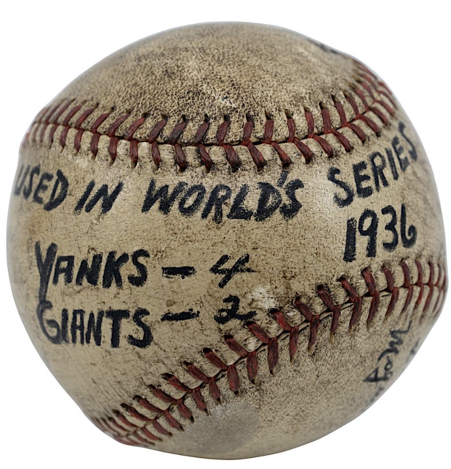 1936 World Series Game Used Baseball