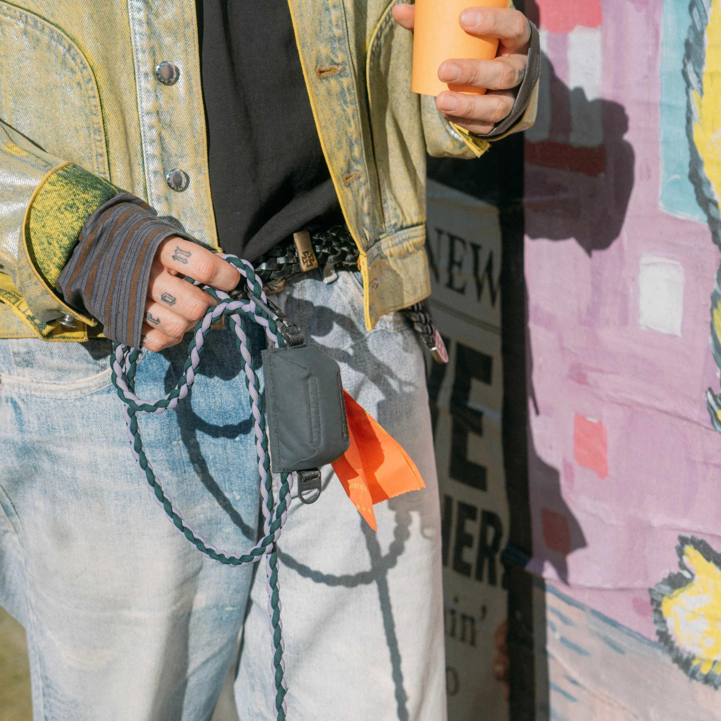 Saint Echo lifestyle campaign featuring dog walking accessories.