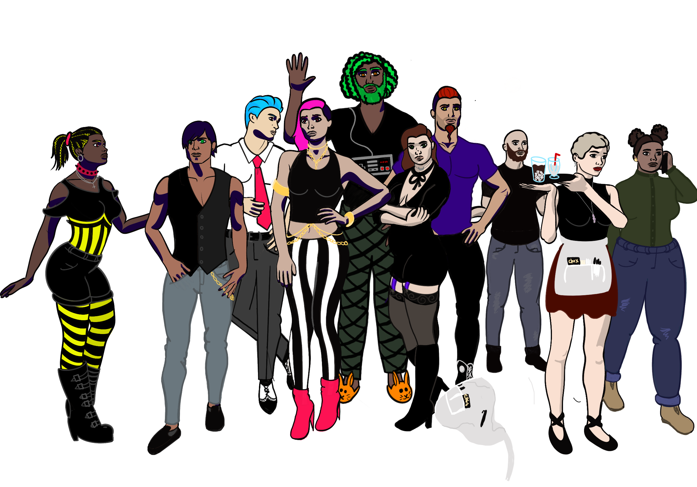 All my characters from the comic that never came to be.