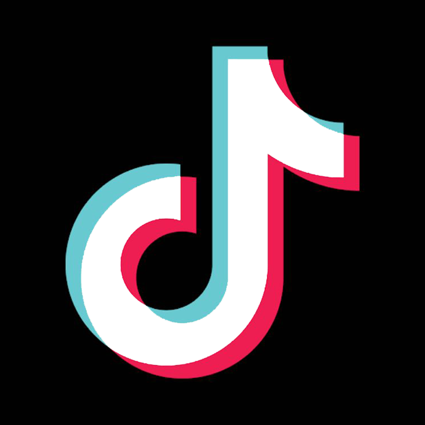Colorful TikTok logo on a black background