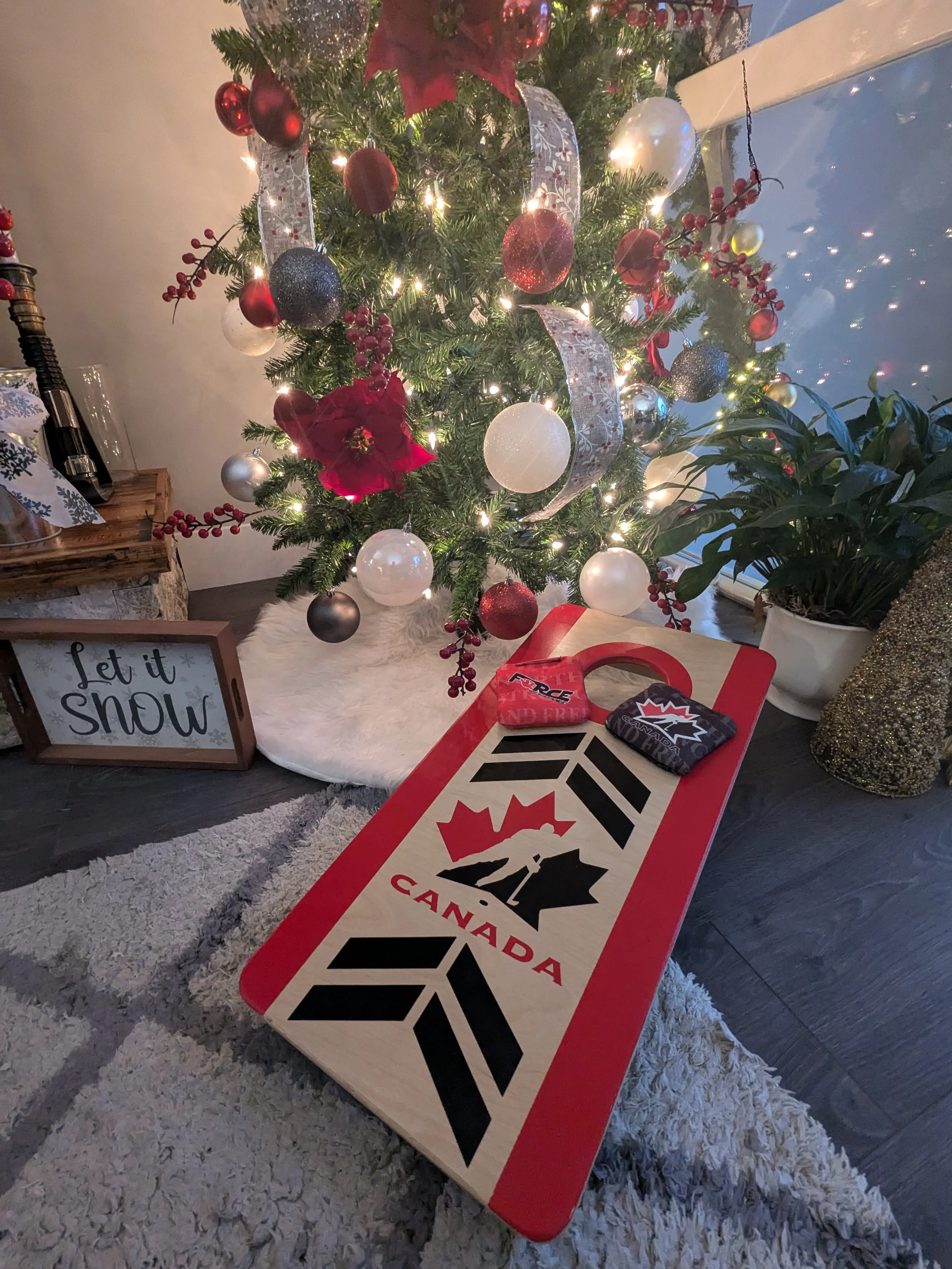 Mini Cornhole Board and Bags Set - Team Canada