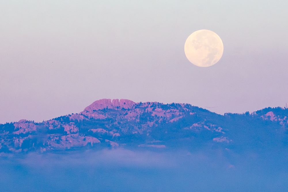 Moonset Over Horsetooth - Full Size Digital Download
