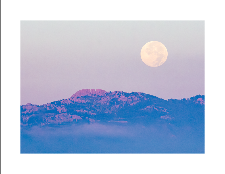 Moonset Over Horsetooth - 8.5"x11"