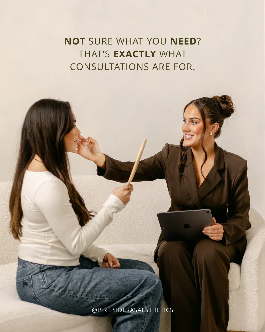 If you&rsquo;re unsure what treatment you need, we're inviting you in for a consultation.

Most people come in feeling overwhelmed by options, worried about looking 'done', or simply unsure where to start.
That&rsquo;s where we step in.

During your 