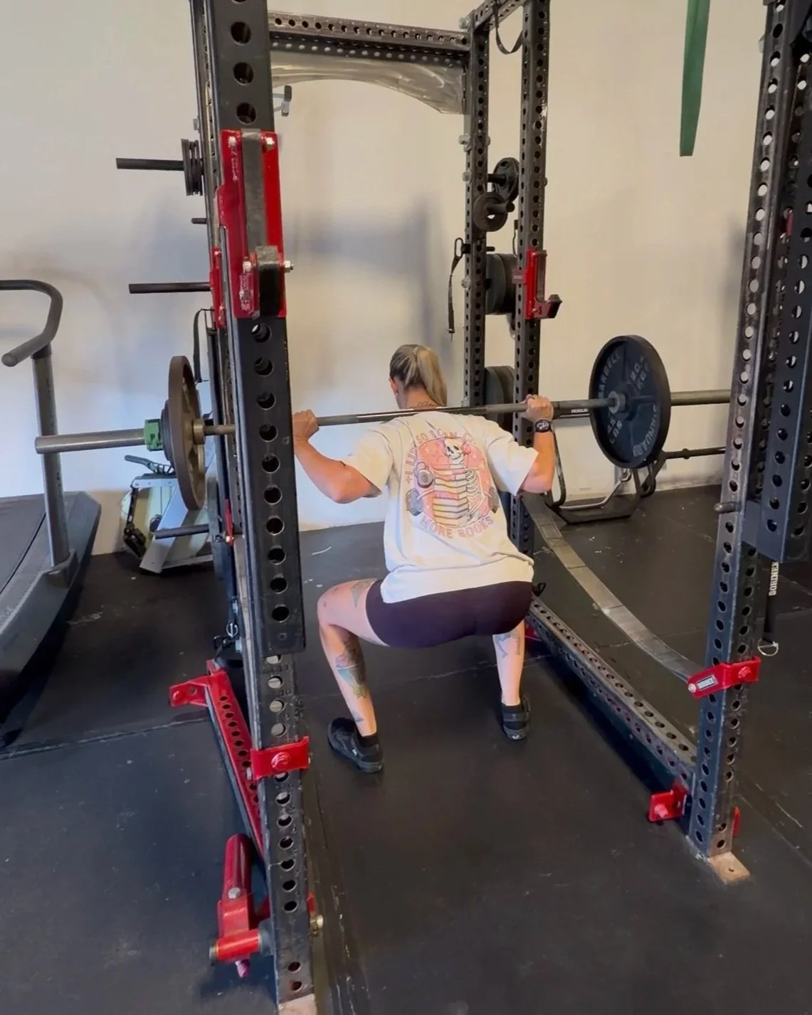Next Level Coaching client Creya following a personalized strength training program with accountability and support.