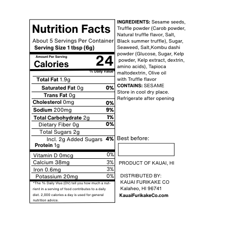 Truffle 1 oz nutrition facts.png