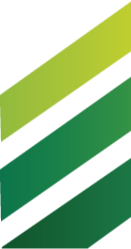 Logo for Innisfail Babinda Cane Productivity Services, featuring the organization name in green gradient text alongside three diagonal green bars symbolizing sugarcane or growth.