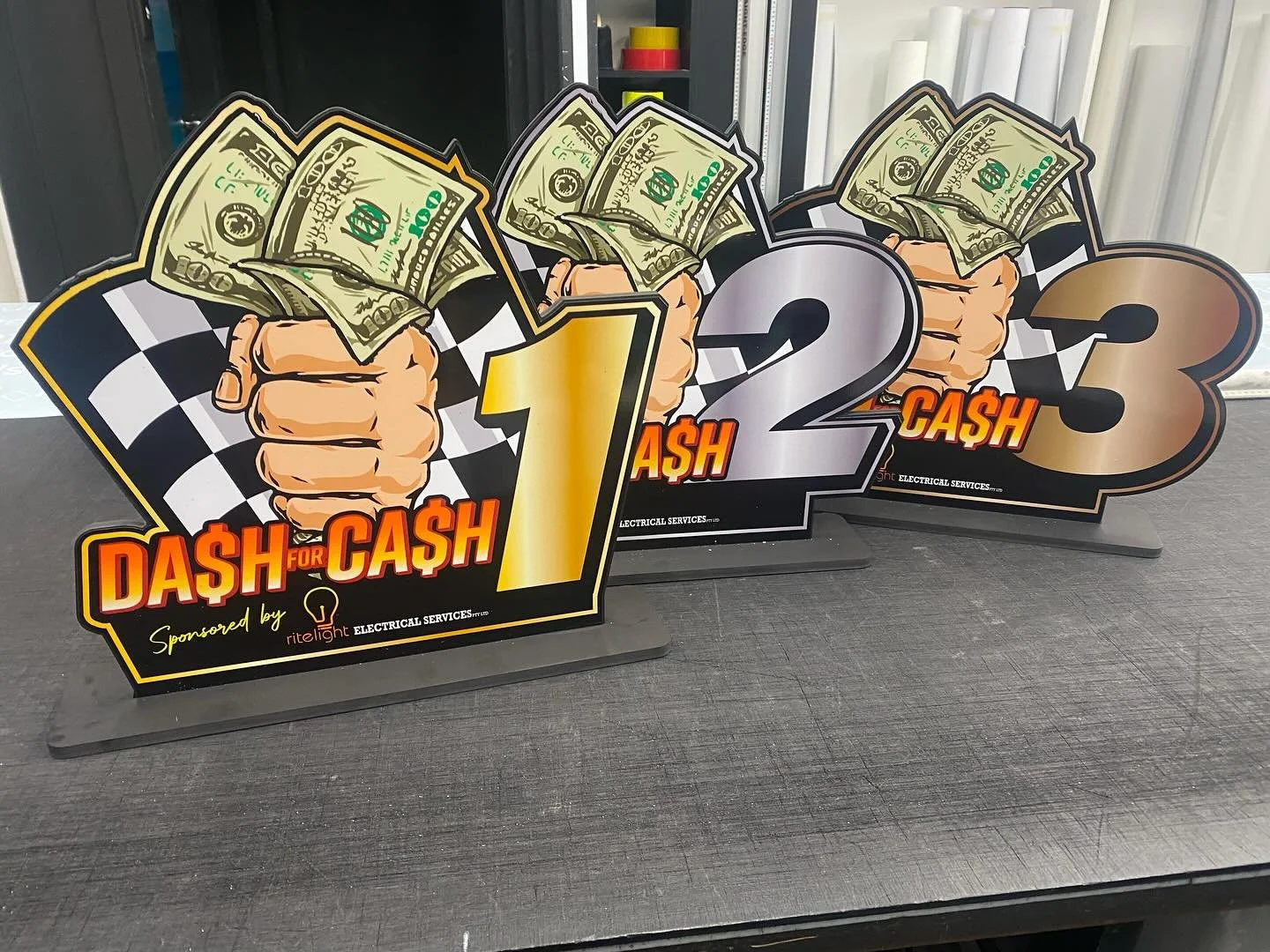 Some cool pvc trophies we had to design for a customer. That&rsquo;s what we do here&hellip; Imagine  Design  Create