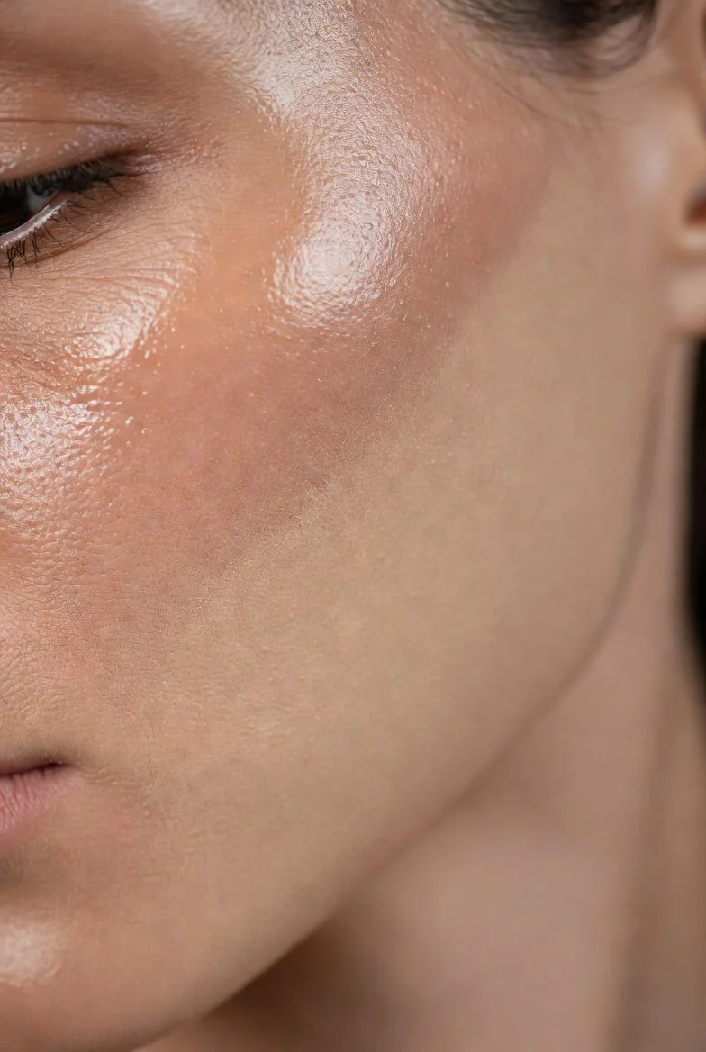 Lotion full absorption vs none on face skin