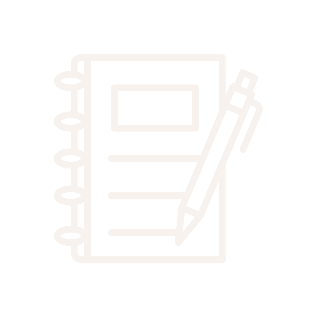 Icon of a spiral-bound notebook with a small rectangular screen or label on the cover, and a pen resting on it, all in white outlines on a black background.
