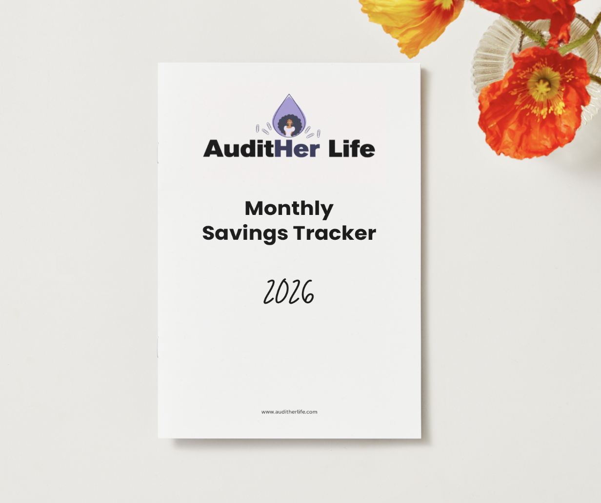 2026 Monthly Savings Tracker AuditHer Life