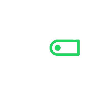 Icon of a wallet with a green lock strap.